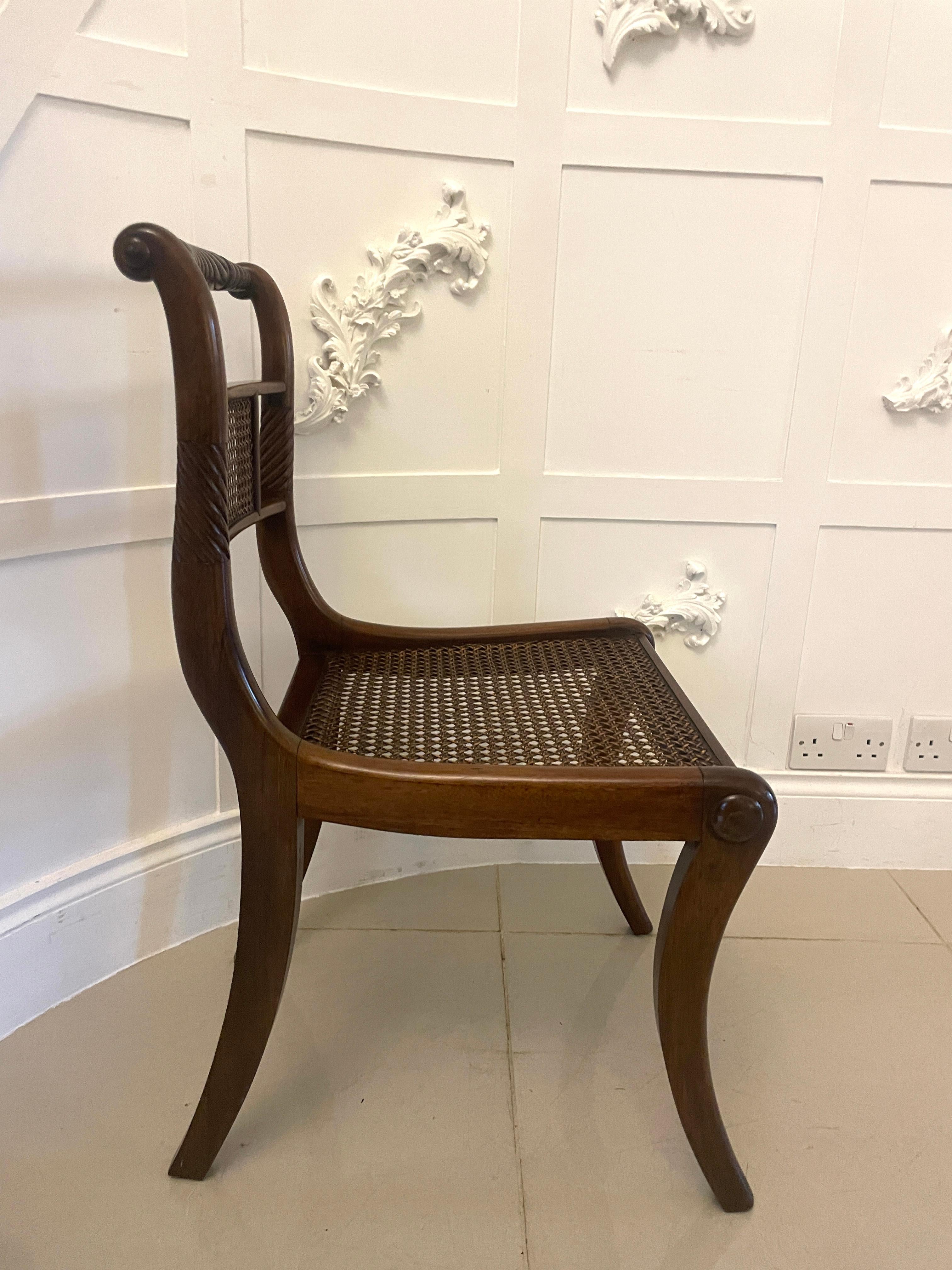 Set of 10 Antique Edwardian Quality Mahogany and Cane Dining Chairs 5