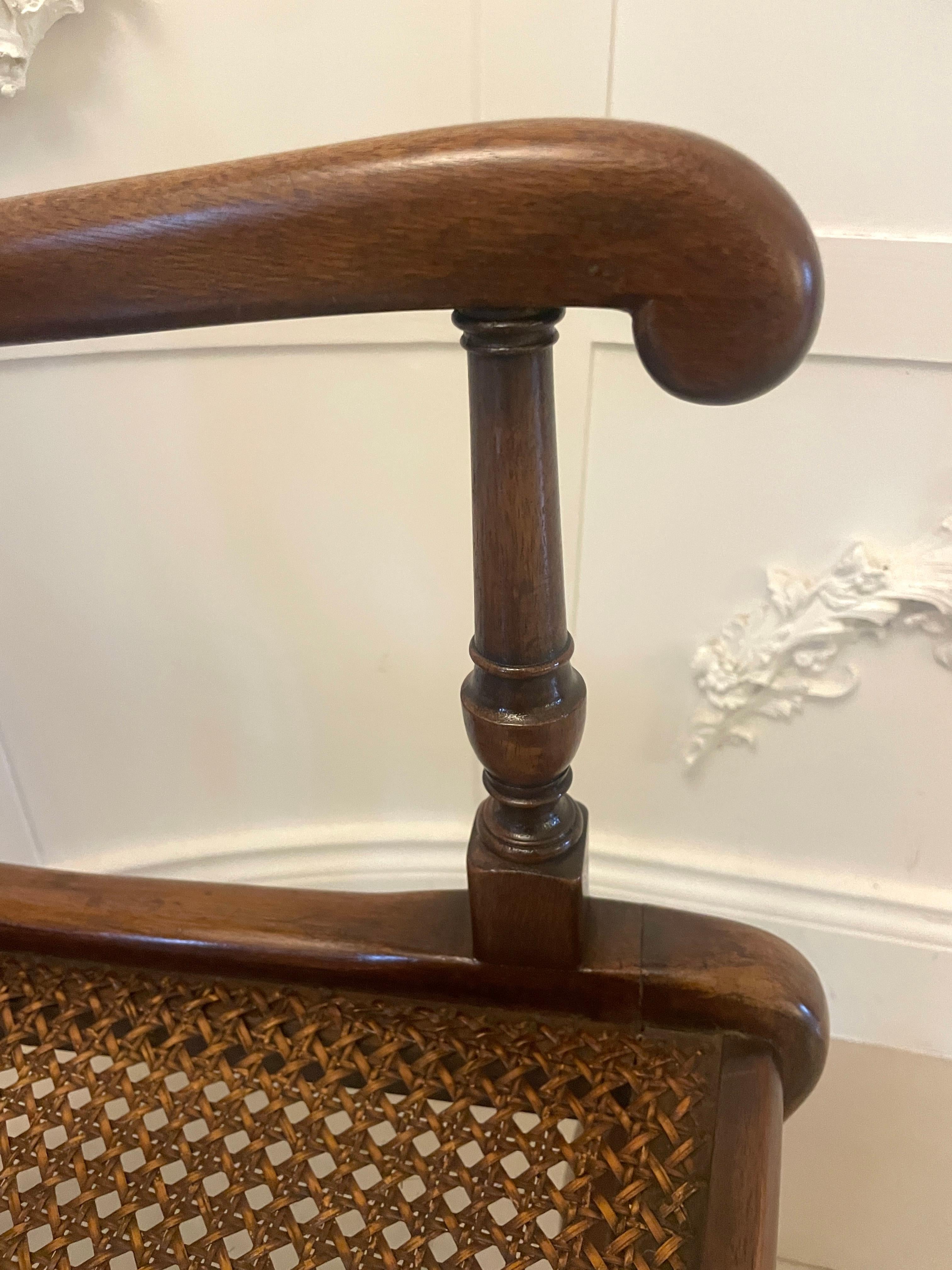 Set of 10 Antique Edwardian Quality Mahogany and Cane Dining Chairs 1
