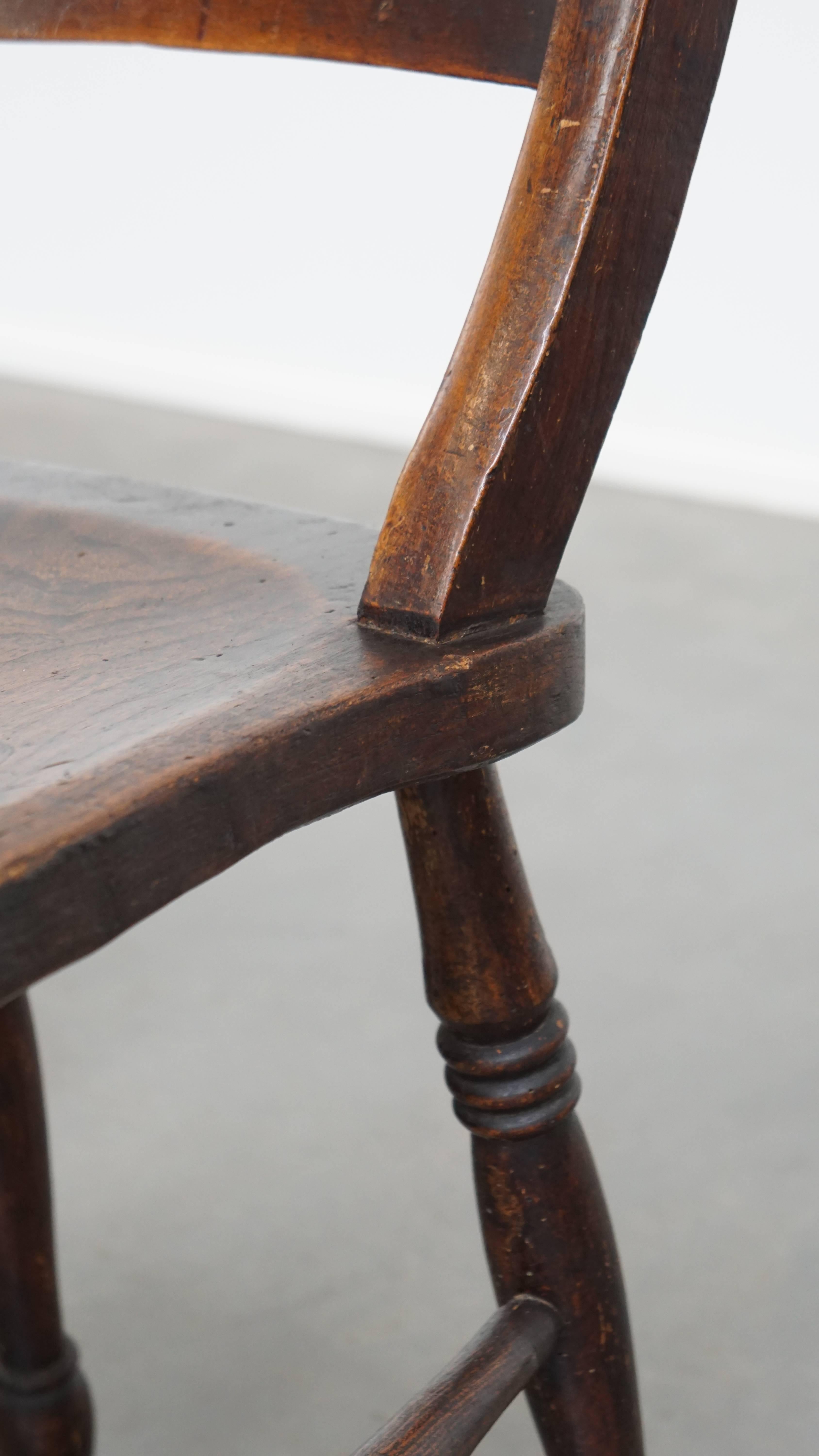 Set of 10 Antique English Oxford Dining / Kitchen Chairs For Sale 5
