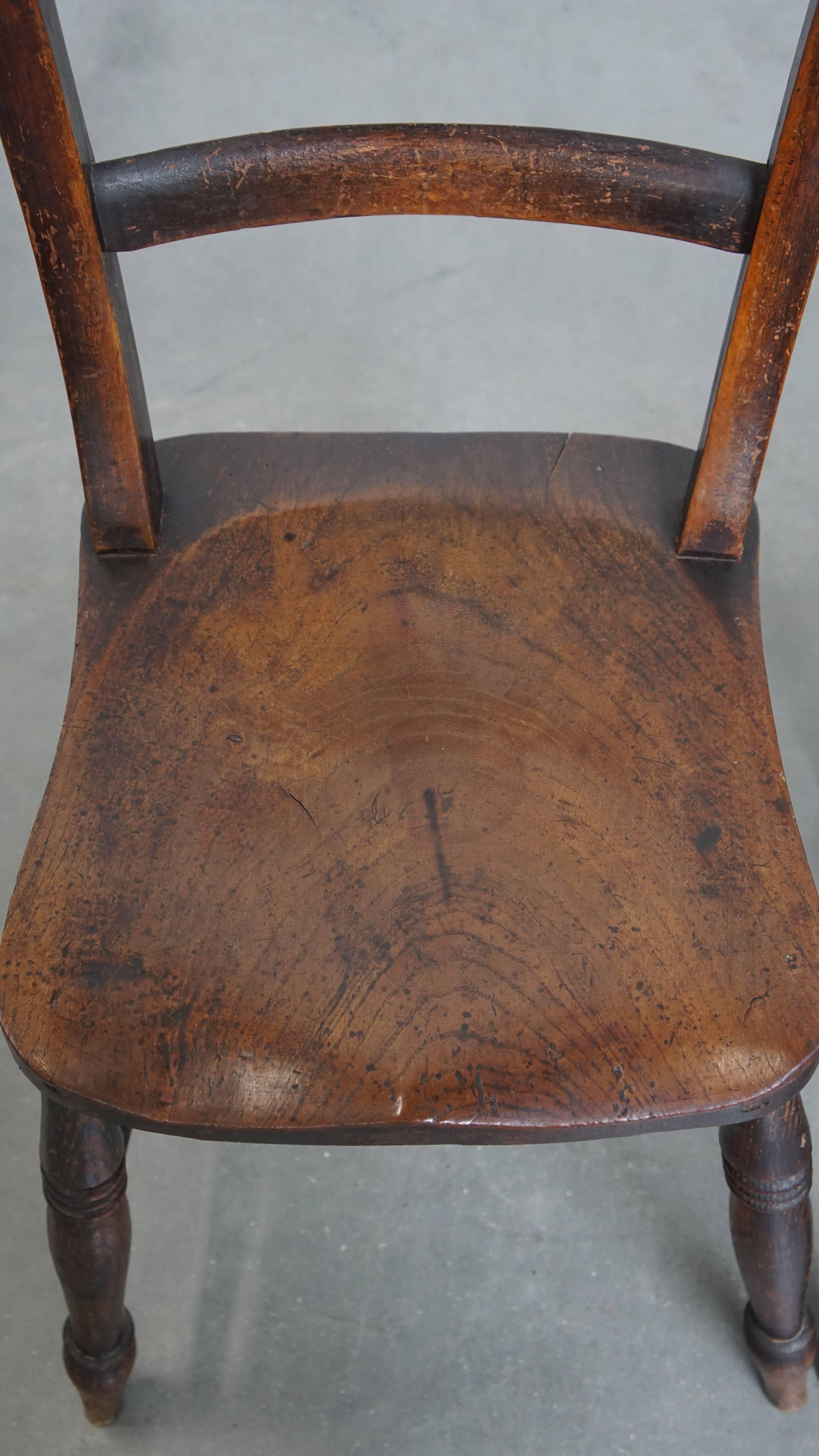 19th Century Set of 10 Antique English Oxford Dining / Kitchen Chairs For Sale