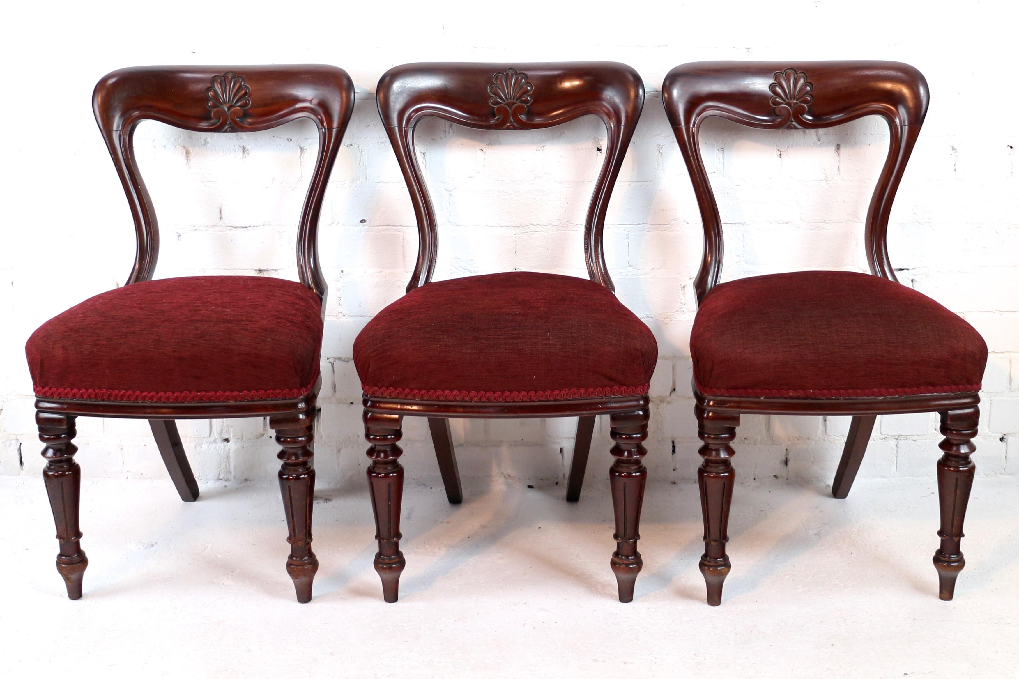 Ensemble de 10 chaises de salle à manger anglaises anciennes William IV en acajou par J Proctor en vente 6