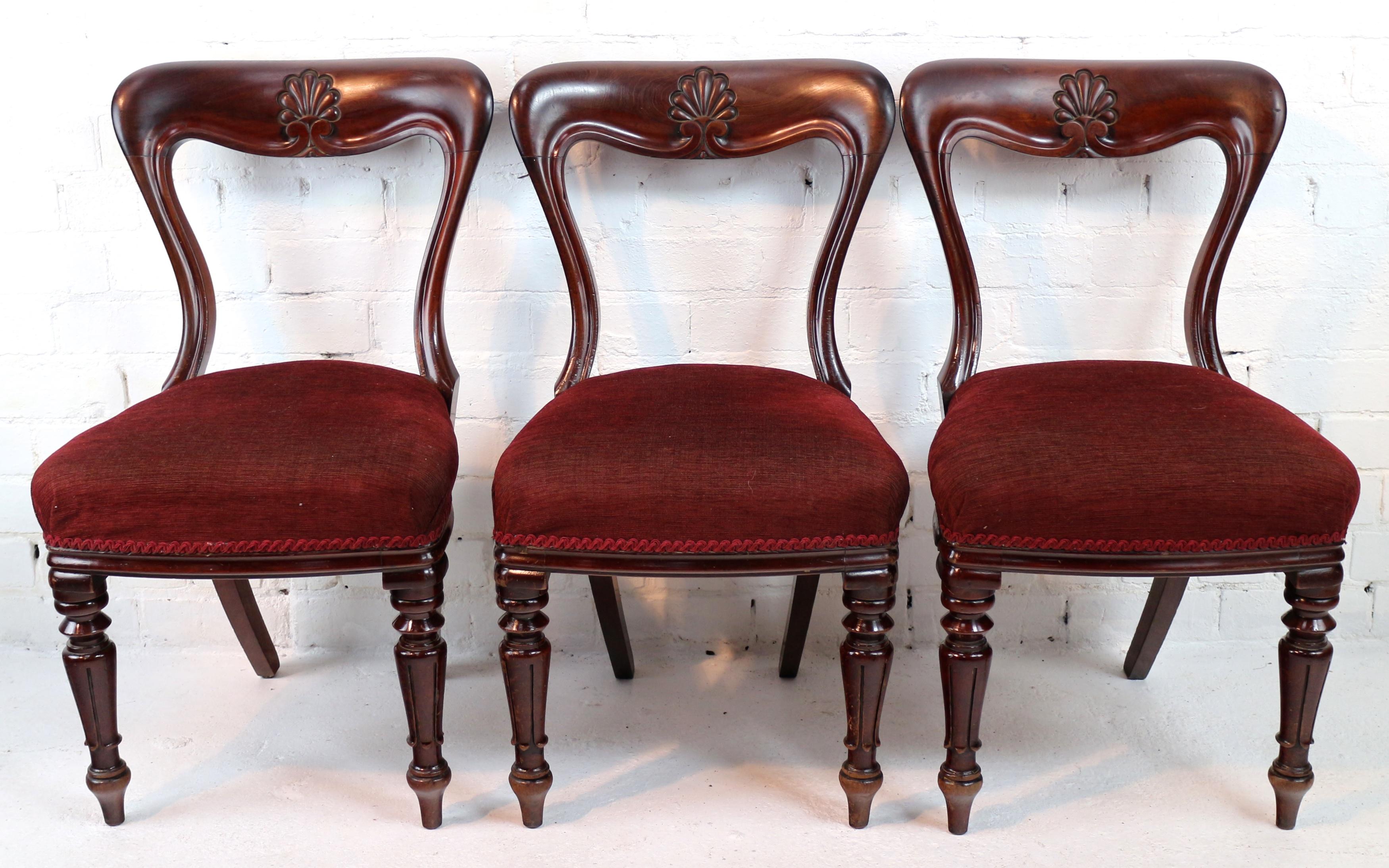 Ensemble de 10 chaises de salle à manger anglaises anciennes William IV en acajou par J Proctor en vente 7