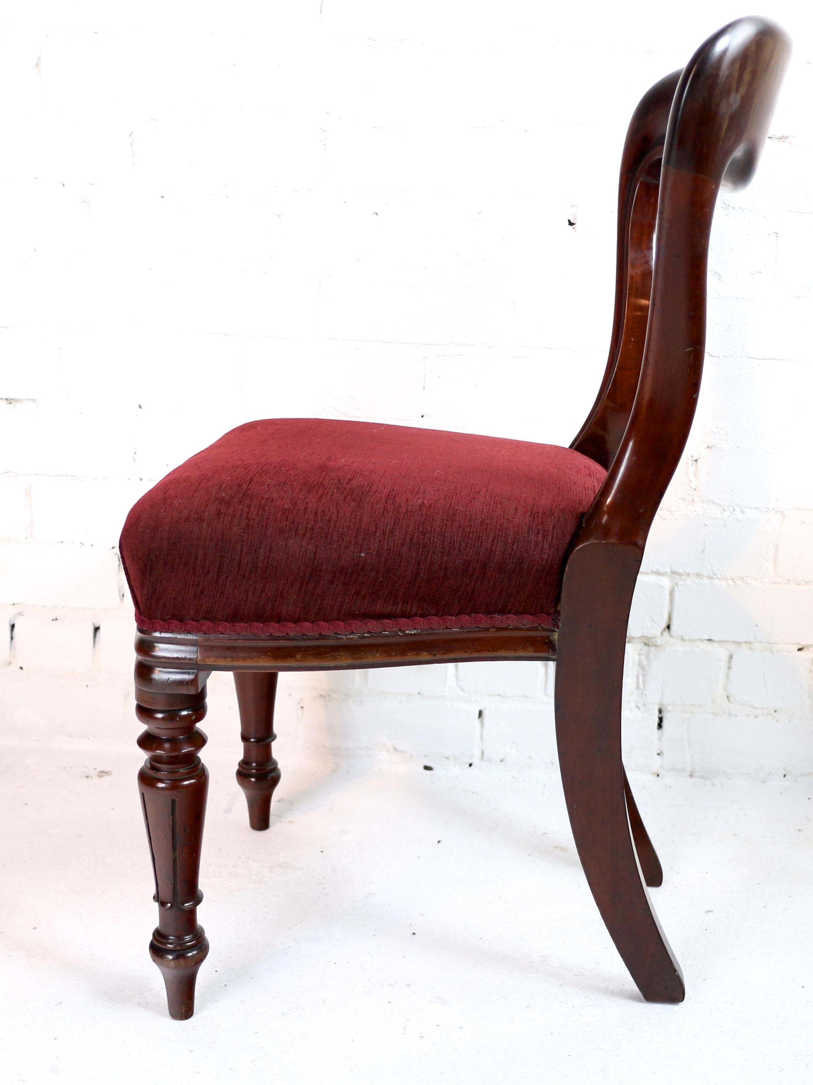 Set of 10 Antique English William IV Mahogany Dining Chairs by J Proctor For Sale 2