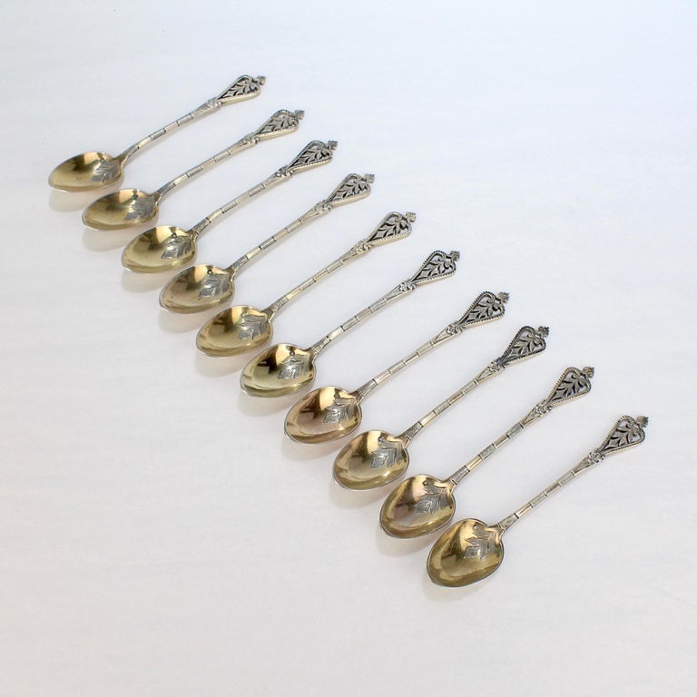 Silver /& Silver Gilt Spoon Handle Earrings