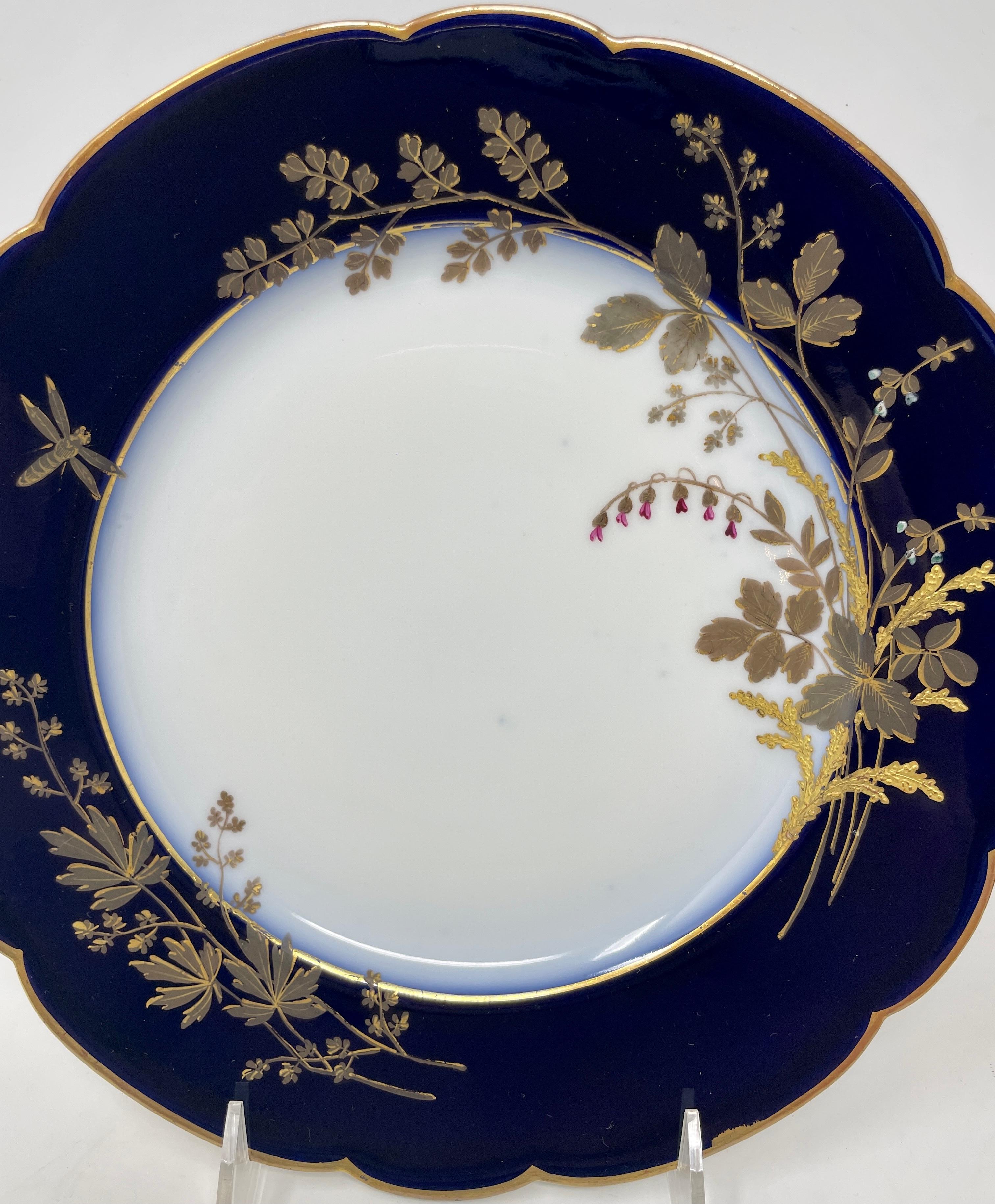 limoges china blue and gold