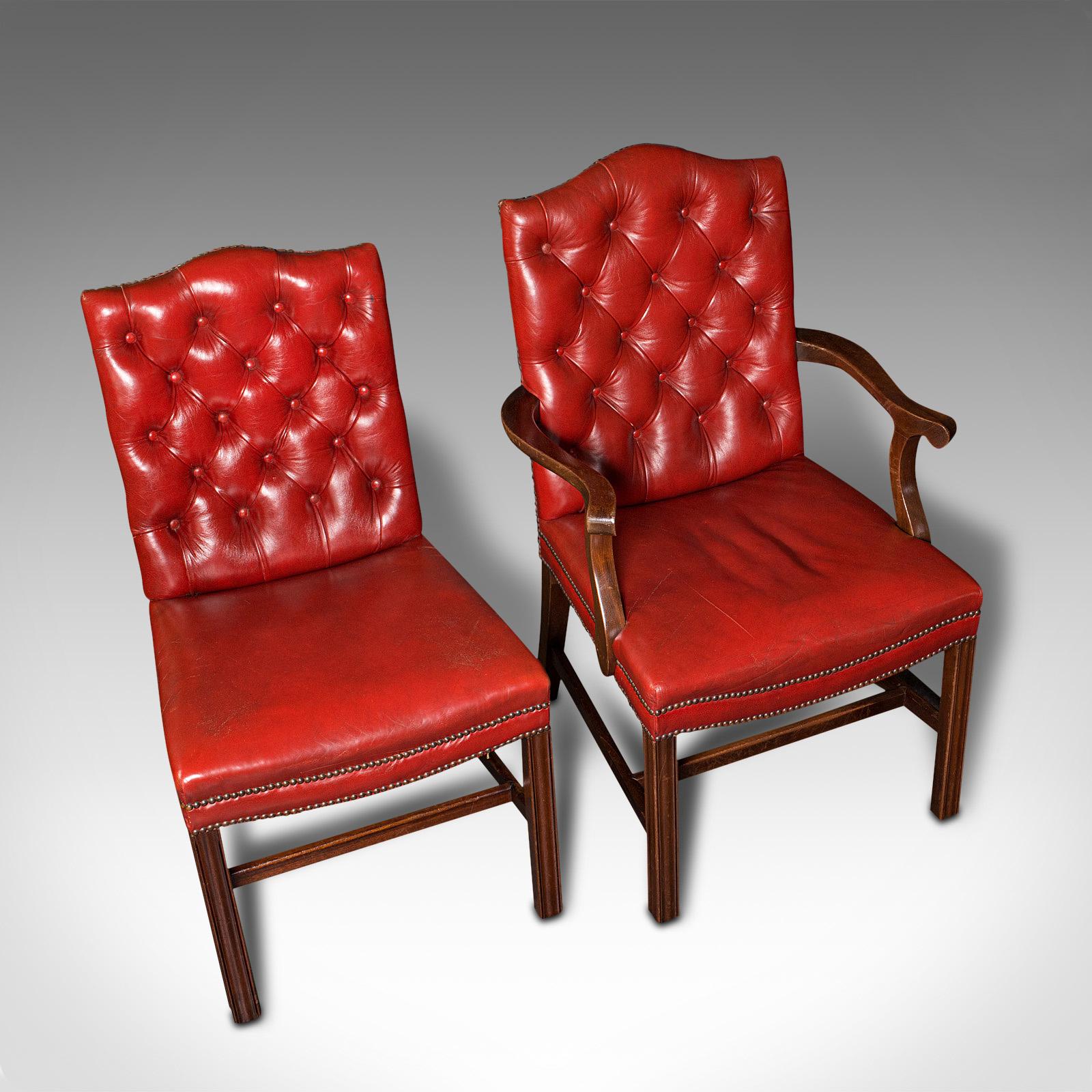 Set of 10 Antique Gainsborough Chairs, English, Leather, Carver, Edwardian, 1910 3