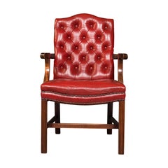 Set of 10 Antique Gainsborough Chairs, English, Leather, Carver, Edwardian, 1910