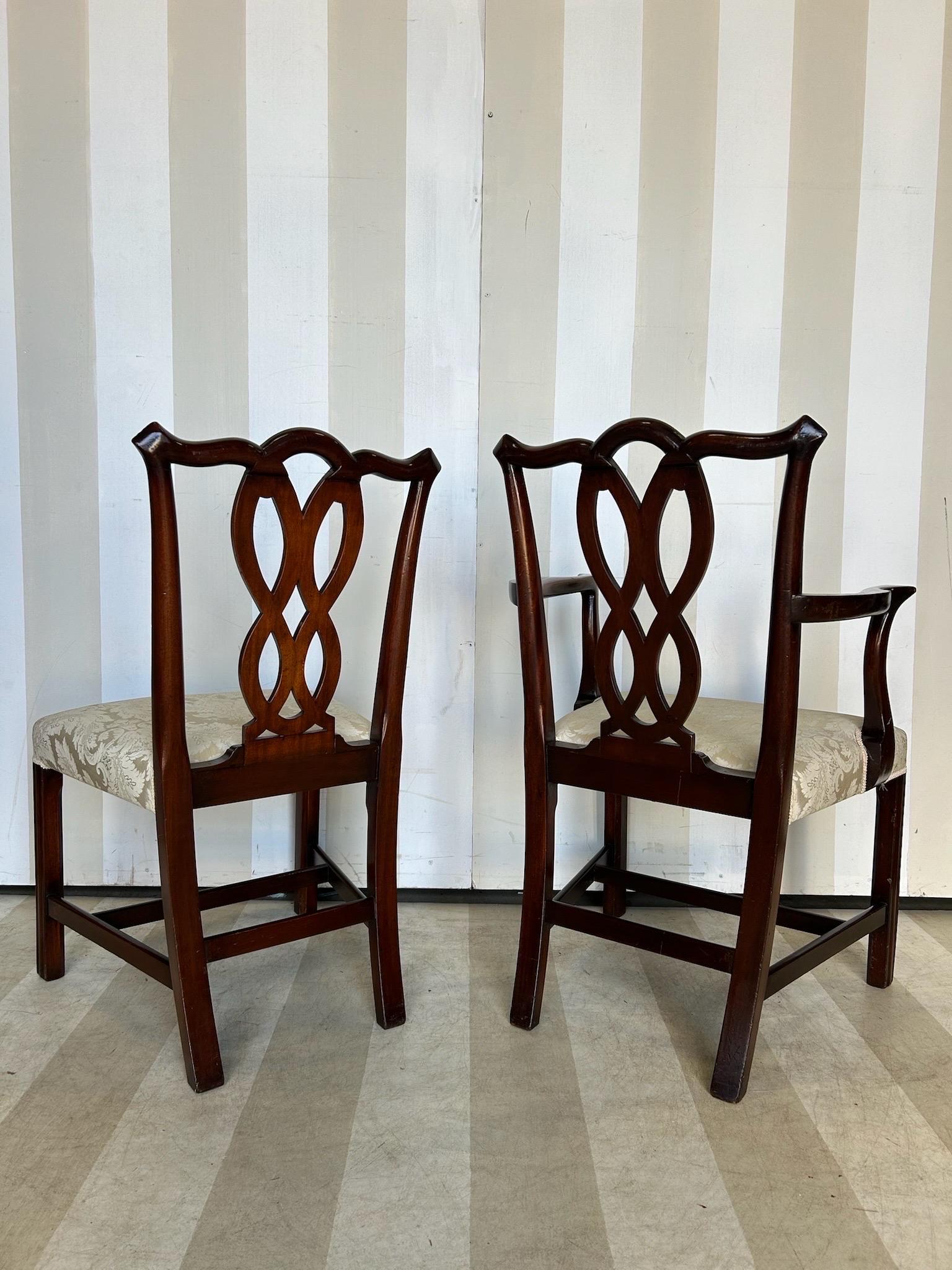 Set di 10 sedie da pranzo antiche in stile georgiano in mogano in vendita 3