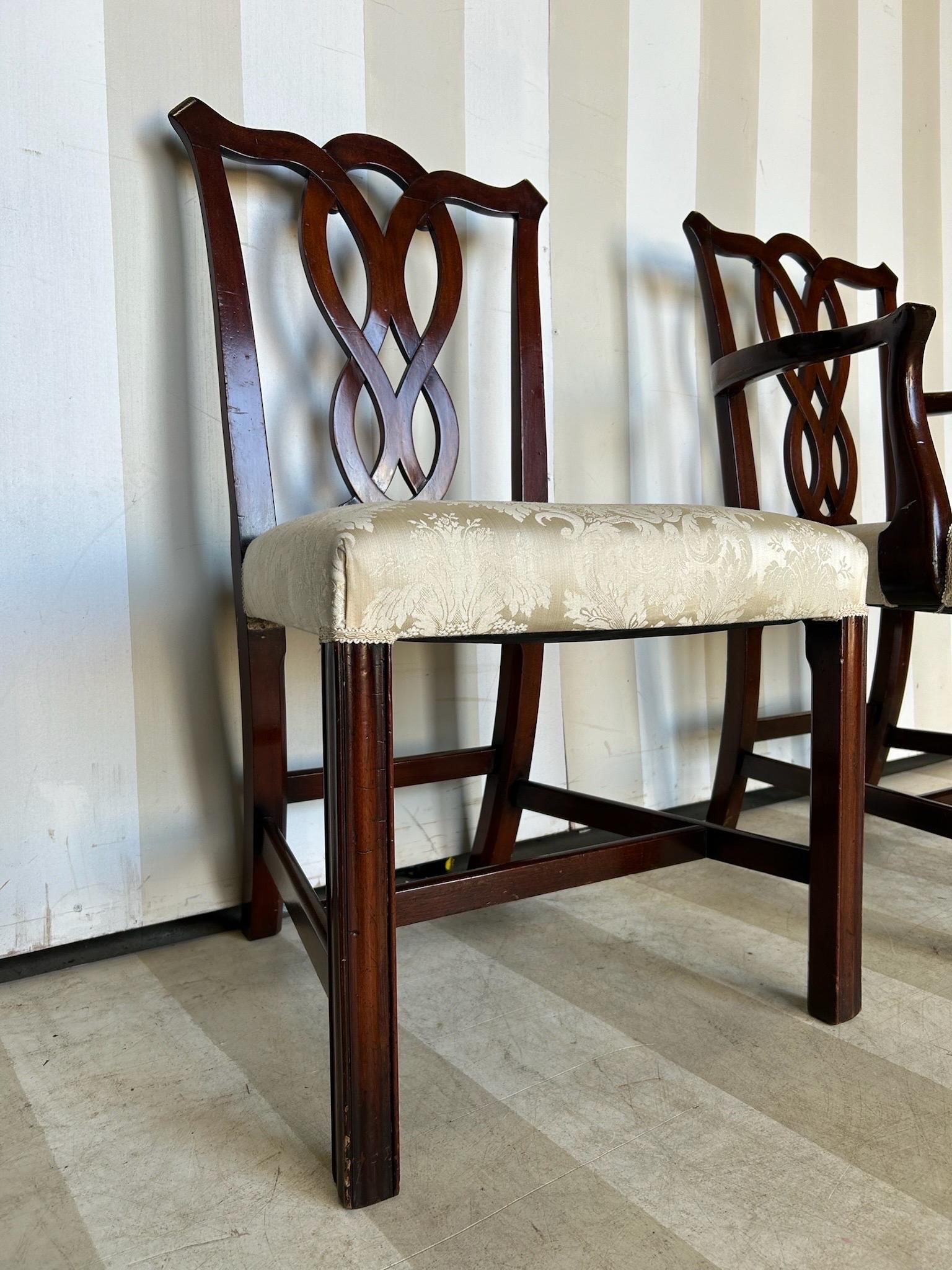 Set di 10 sedie da pranzo antiche in stile georgiano in mogano in vendita 8