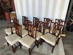Set of 10 Antique Georgian Style Mahogany Dining Chairs