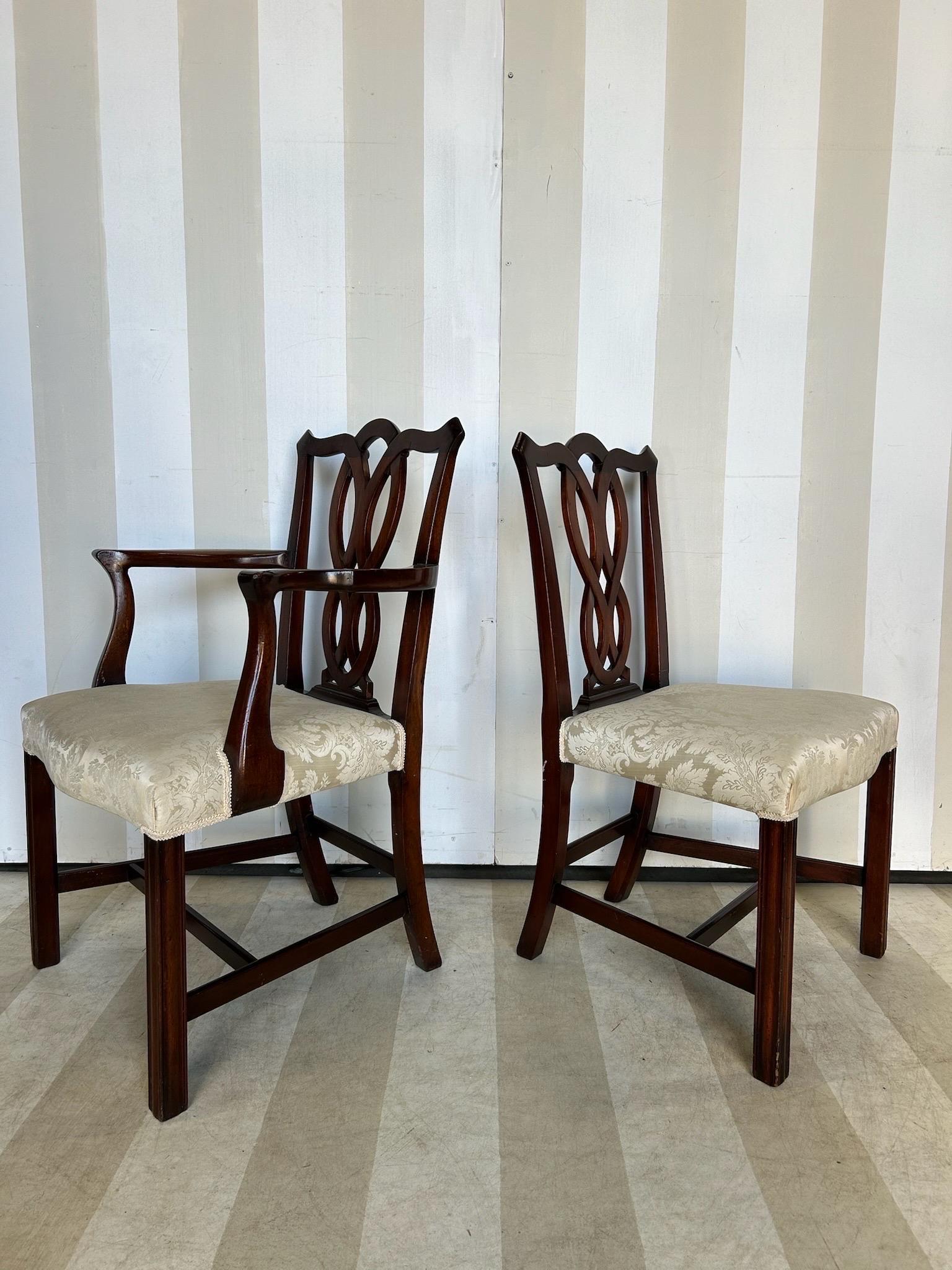 Set di 10 sedie da pranzo antiche in stile georgiano in mogano in vendita 2