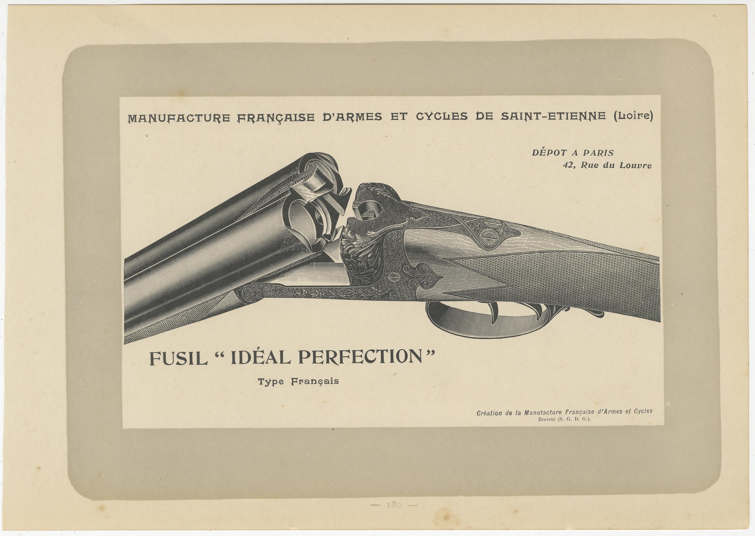 Set of 10 Antique Gun Prints by Mahler '1907' For Sale 5