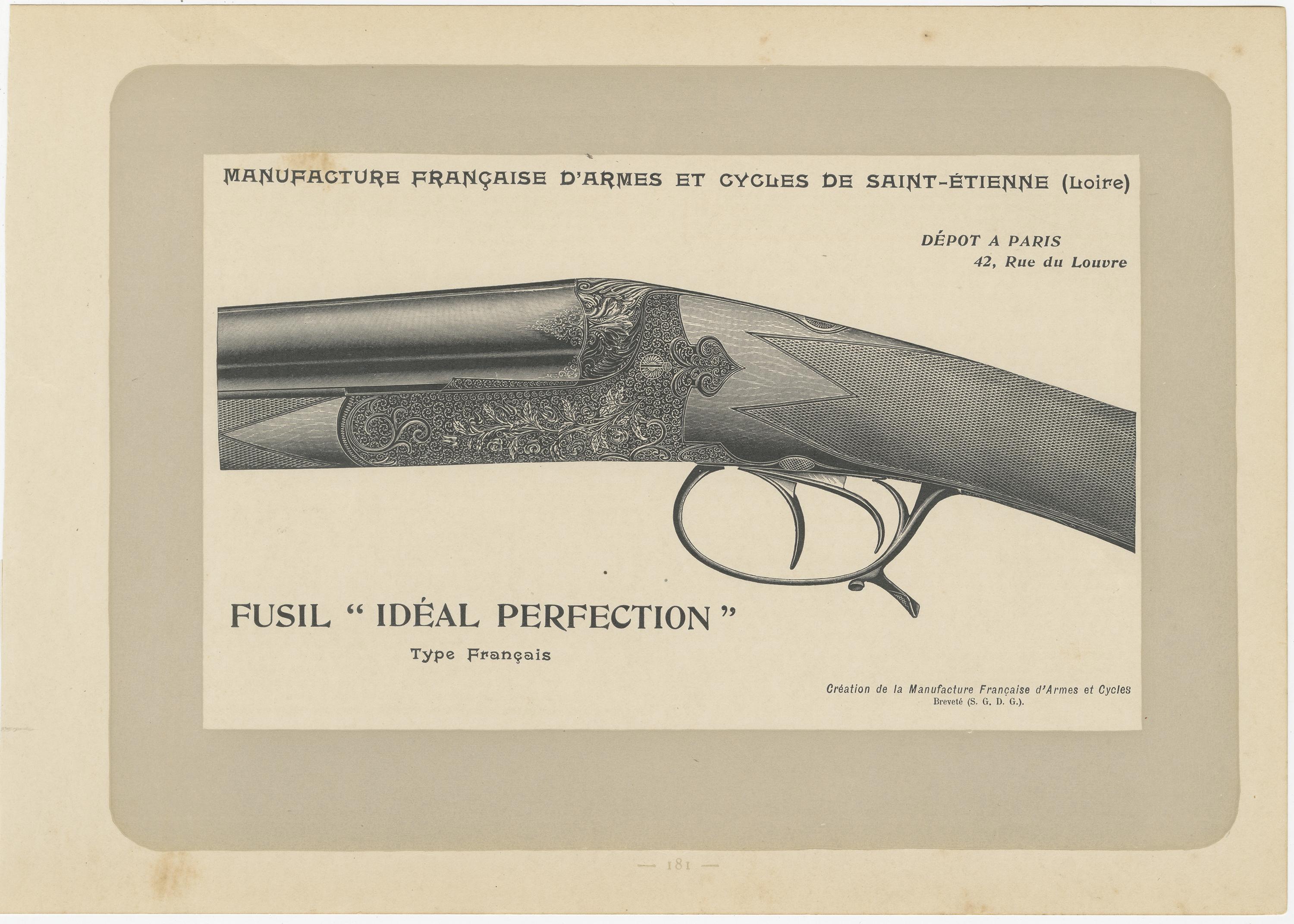 Set of 10 Antique Gun Prints by Mahler '1907' For Sale 6