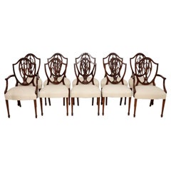 Set of 10 Antique Hepplewhite Style Dining Chairs