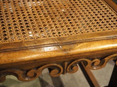 Set of 10 Antique Italian Carved Walnut and Caned Dining Chairs, Circa 1880