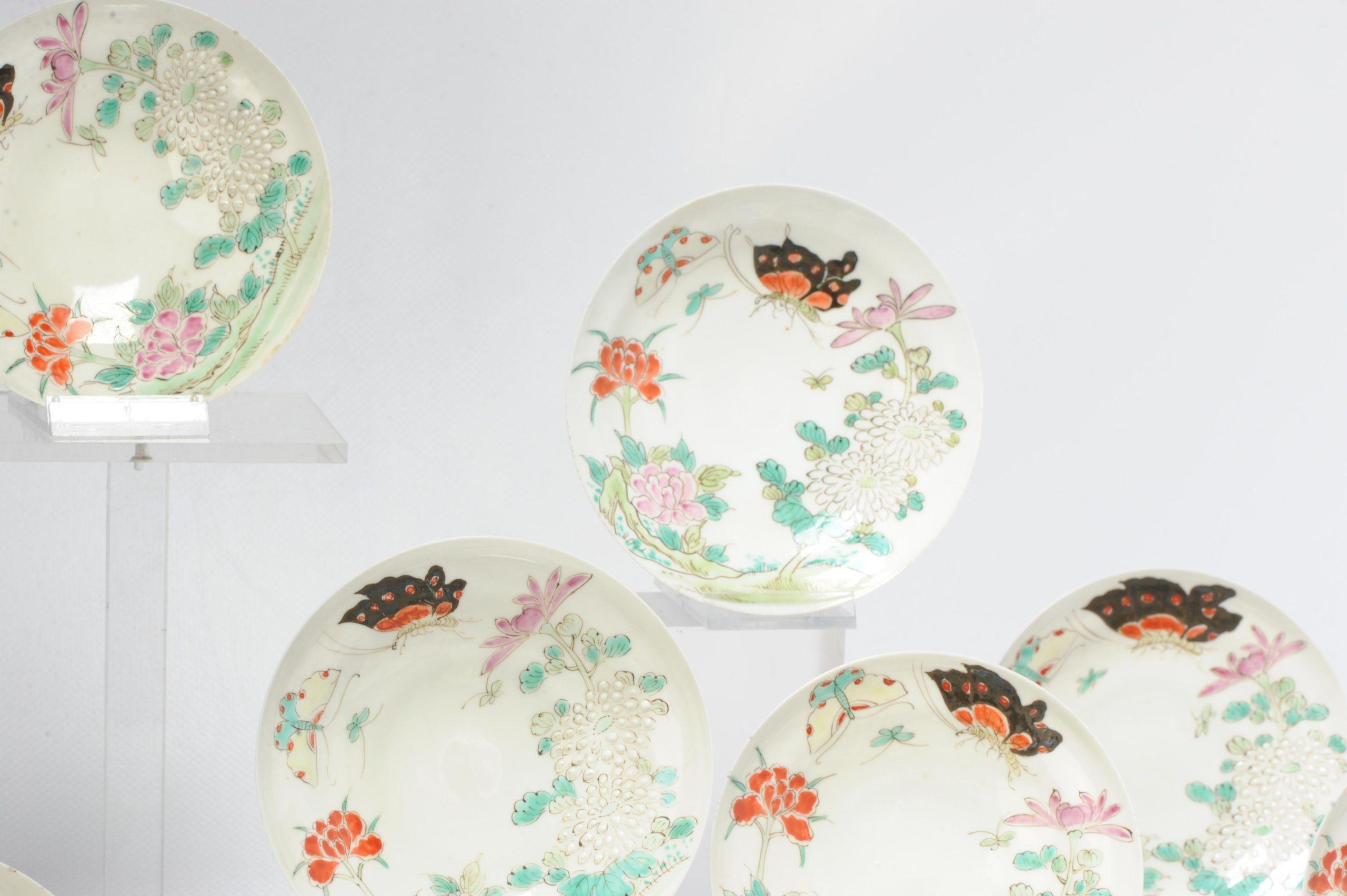A very nice set of 10 bowls decorated with flowers and butterflies.. They are marked on the base.

Additional information:
Material: Porcelain & Pottery
Region of Origin: Japan
Period: 19th century, 20th century Meiji Periode (1867-1912)
Age: