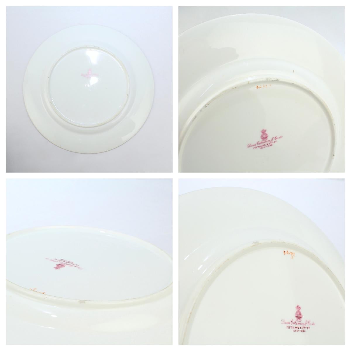 Set of 10 Antique Mintons Porcelain Gilt Bordered and Monogramed Dinner Plates 2