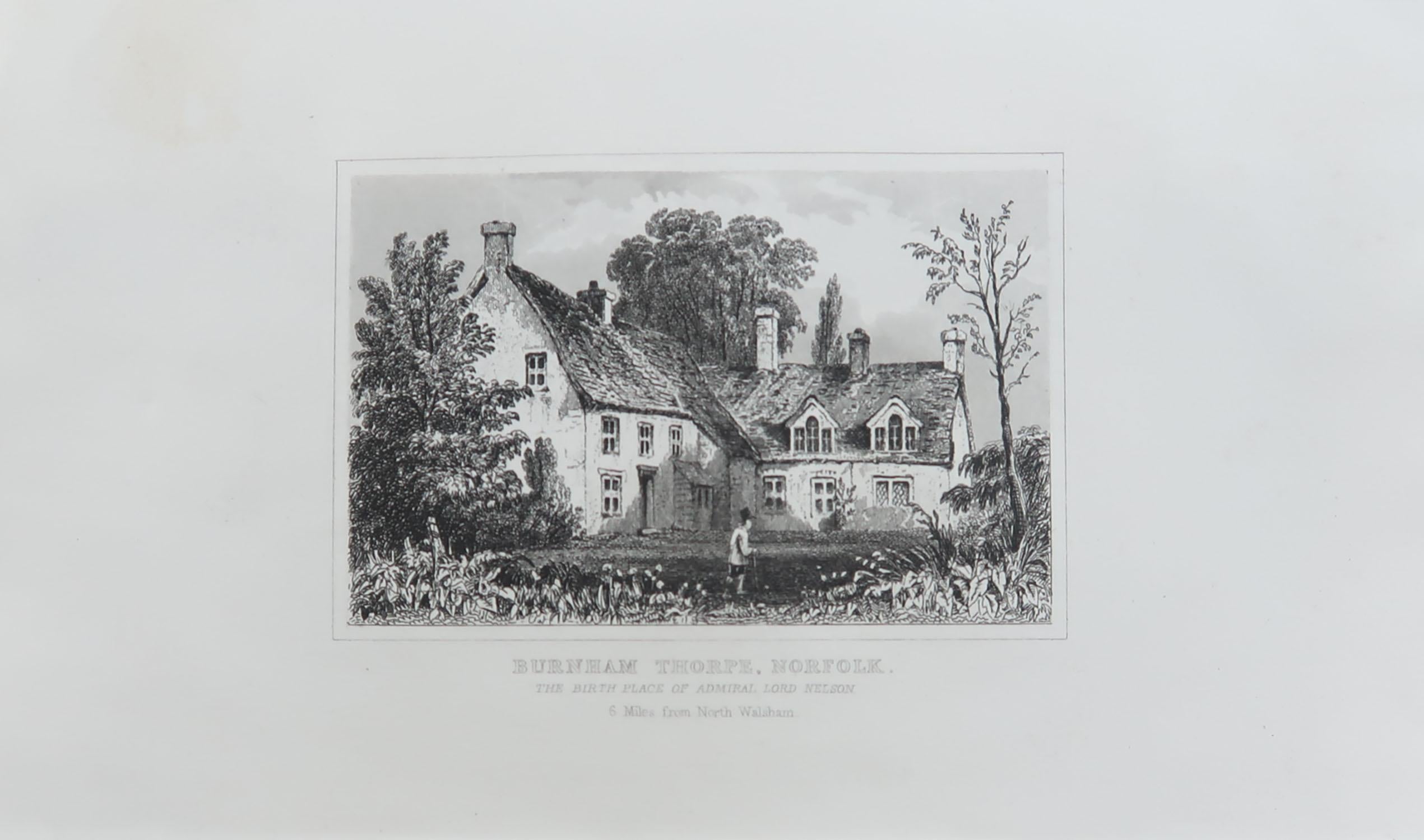 Other Set of 10 Antique Prints of English Country Cottages, circa 1840