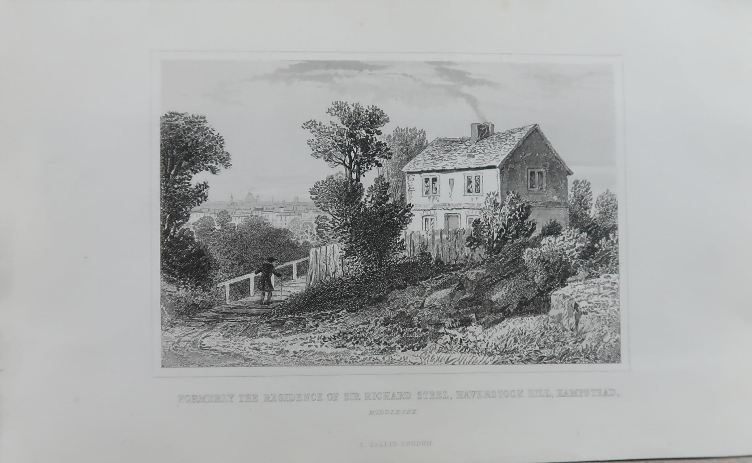 Set of 10 Antique Prints of English Country Cottages, circa 1840 3