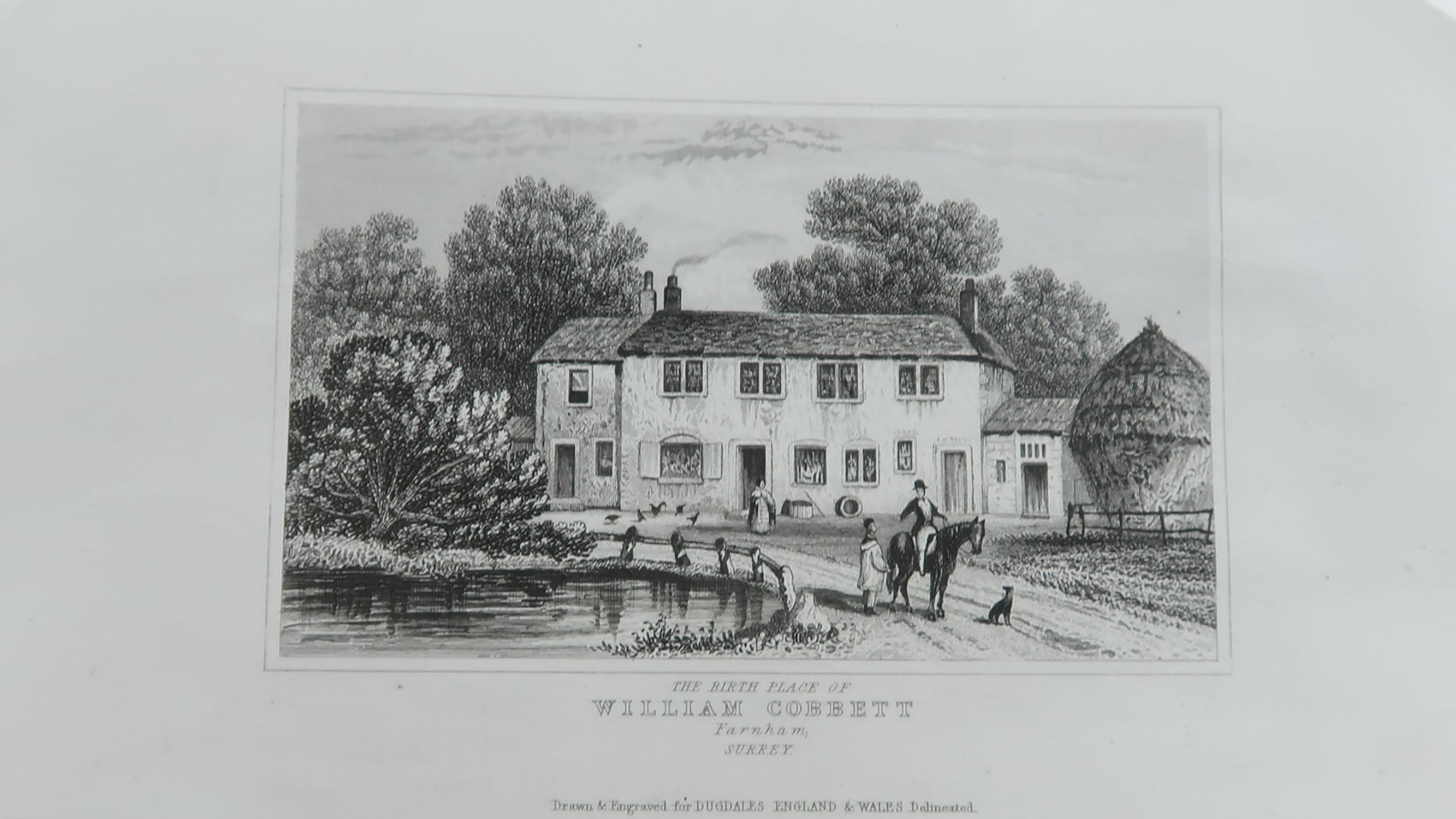 Set of 10 Antique Prints of English Country Cottages, circa 1840 2