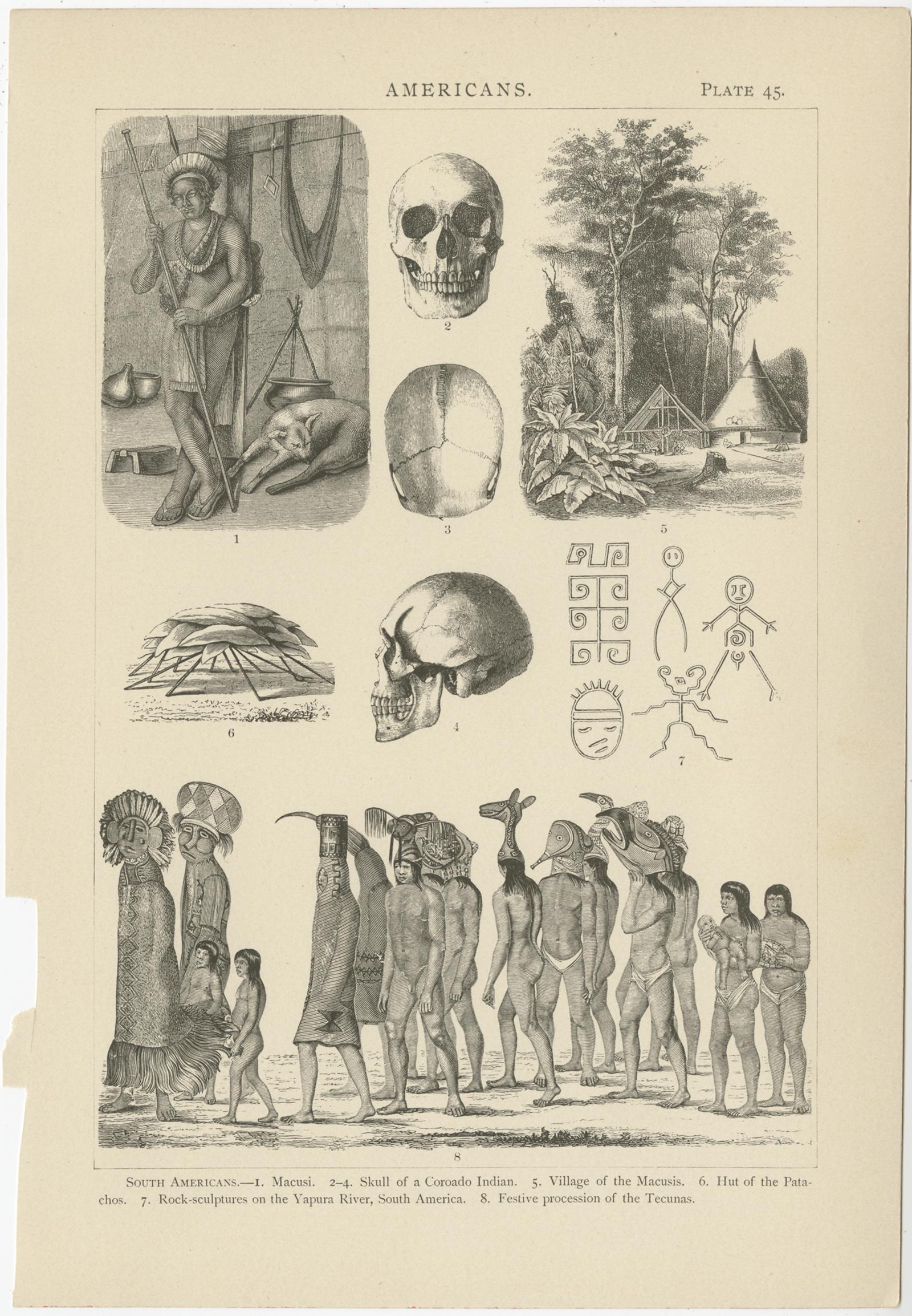 Set of 10 Antique Prints of Various Scenes, Figures and Objects of South America For Sale 2