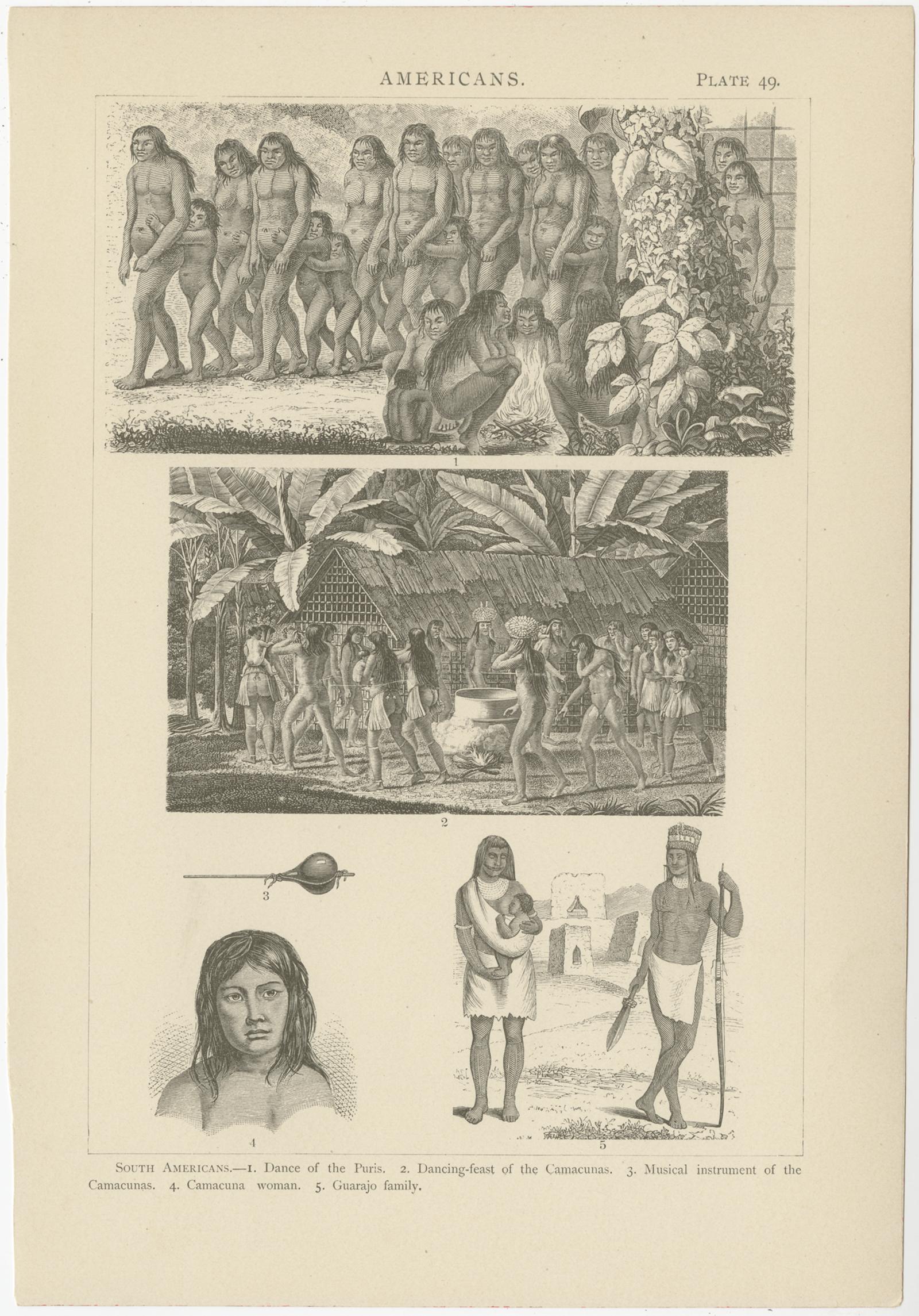 Set of 10 Antique Prints of Various Scenes, Figures and Objects of South America For Sale 4