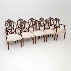Set of 10 Antique Victorian Hepplewhite Dining Chairs