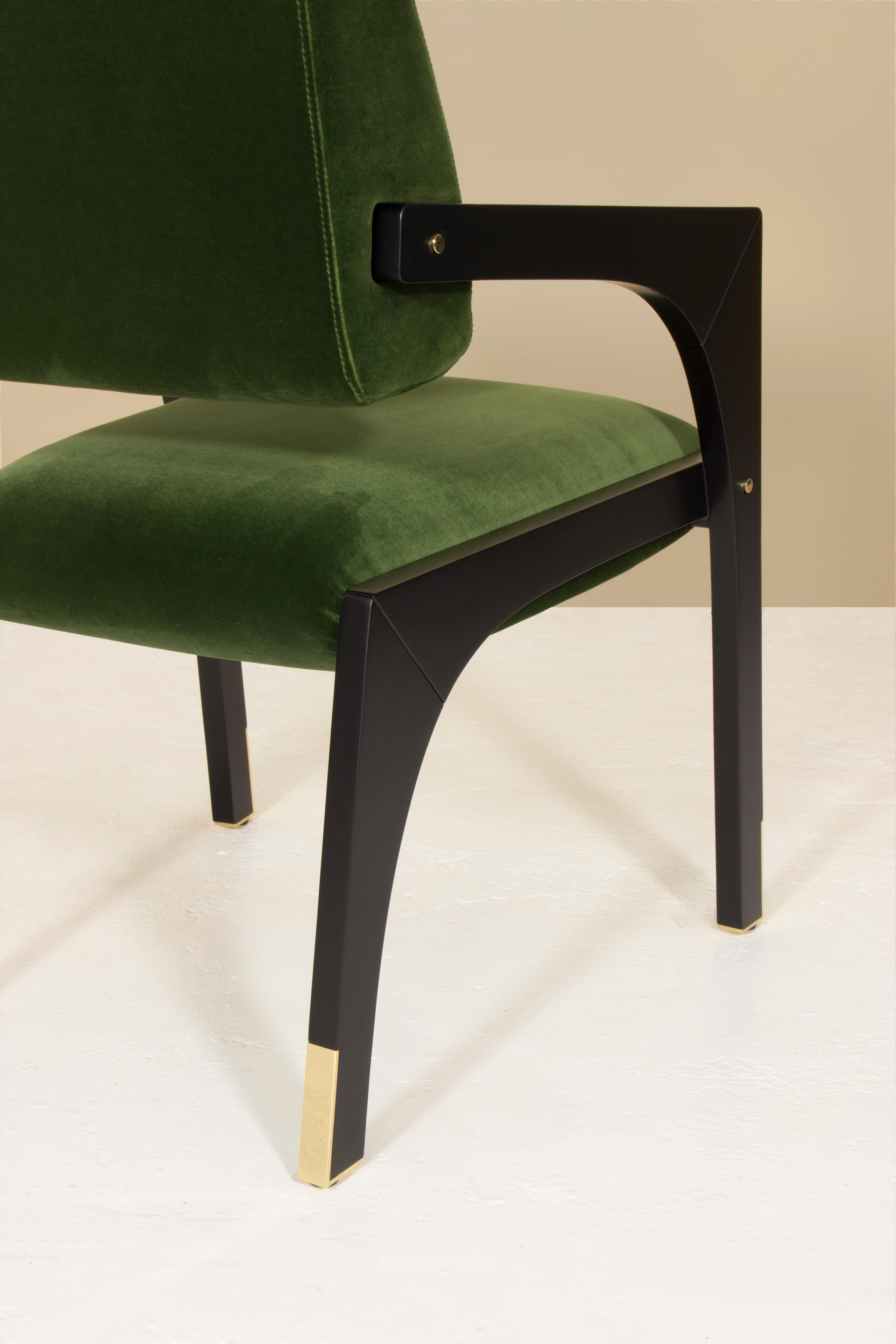 Set of 10 Arches Dining Chairs, Velvet, InsidherLand by Joana Santos Barbosa In New Condition For Sale In Maia, Porto
