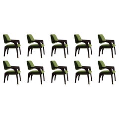 Set of 10 Arches Dining Chairs, Velvet, InsidherLand by Joana Santos Barbosa