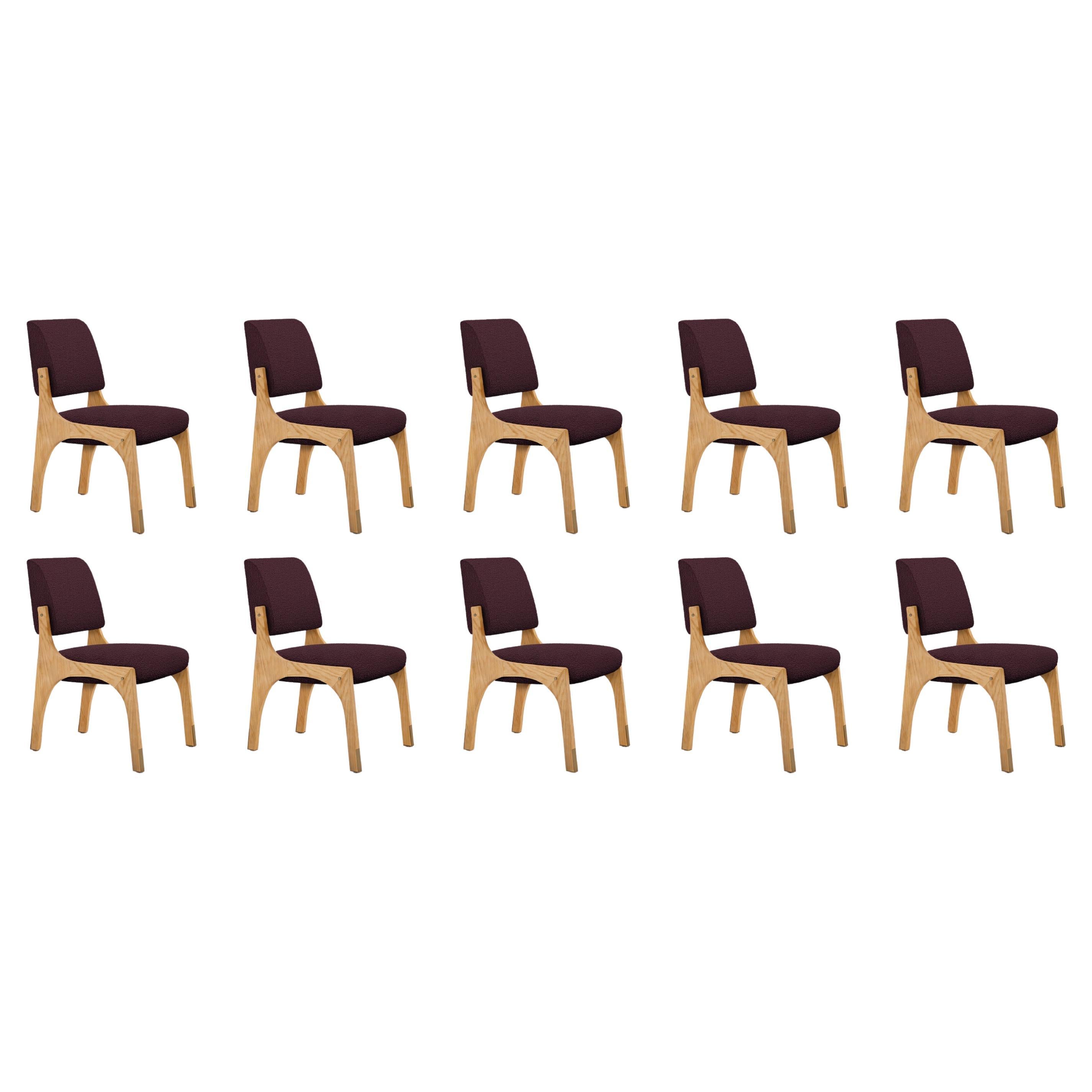 Set of 10 Arches II Dining Chair, Bouclé
Oak, by Insidherland