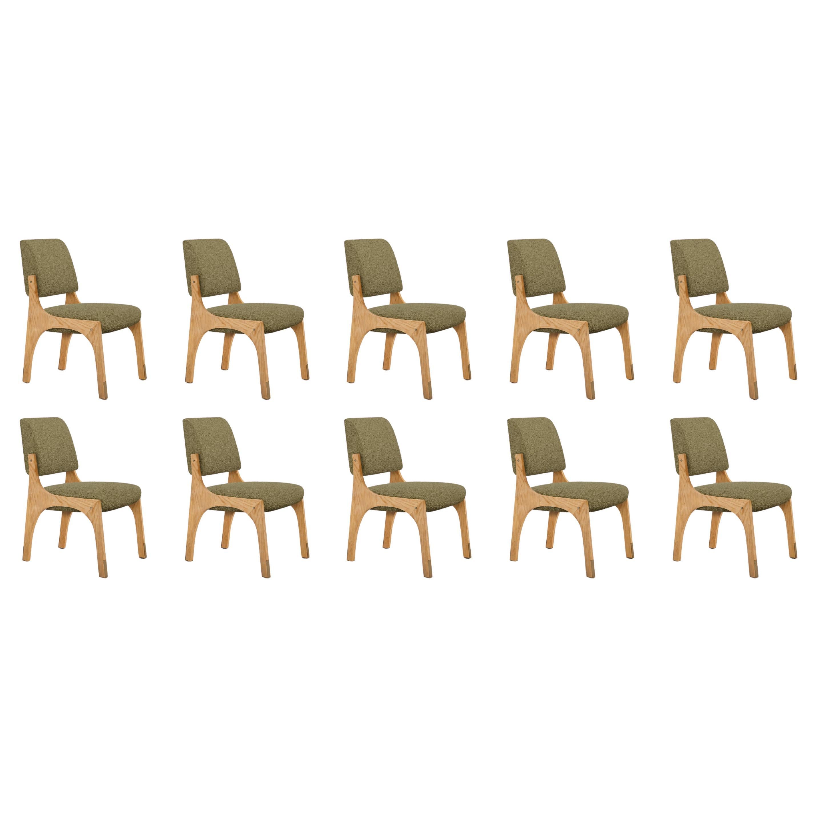 Set of 10 Arches II Dining Chair, Bouclé
Oak, by Insidherland