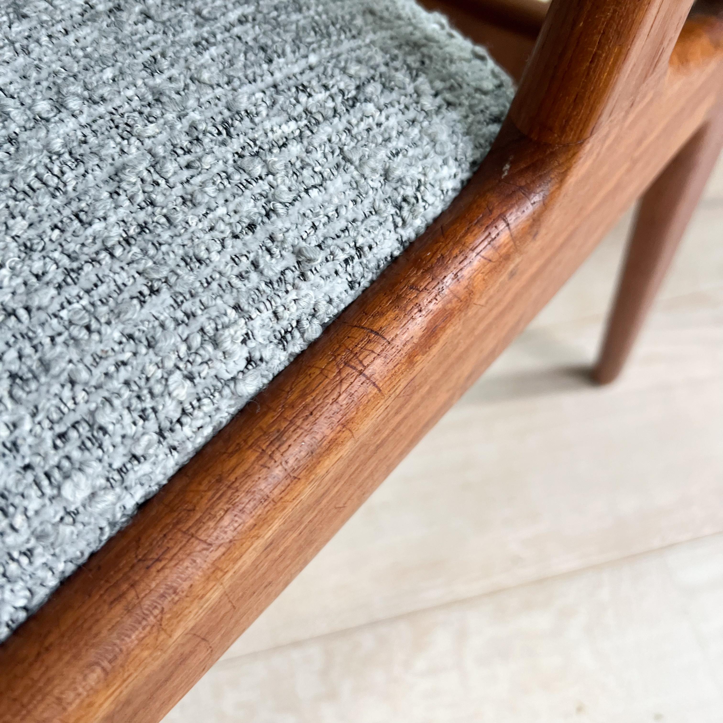 Set of 10 Arne Vodder Danish Teak Tilt Back Dining Chairs - New Upholstery For Sale 12