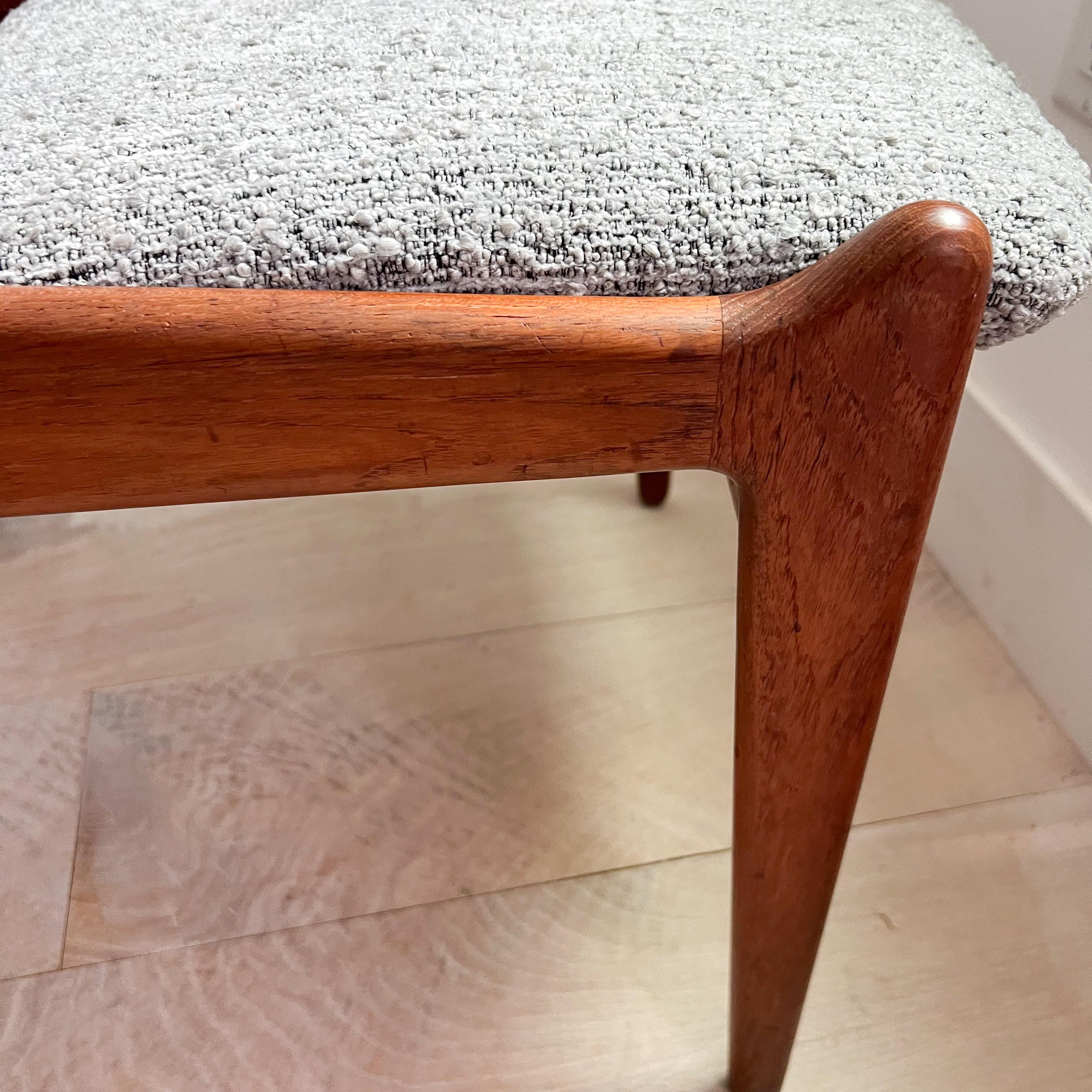 Set of 10 Arne Vodder Danish Teak Tilt Back Dining Chairs - New Upholstery For Sale 14