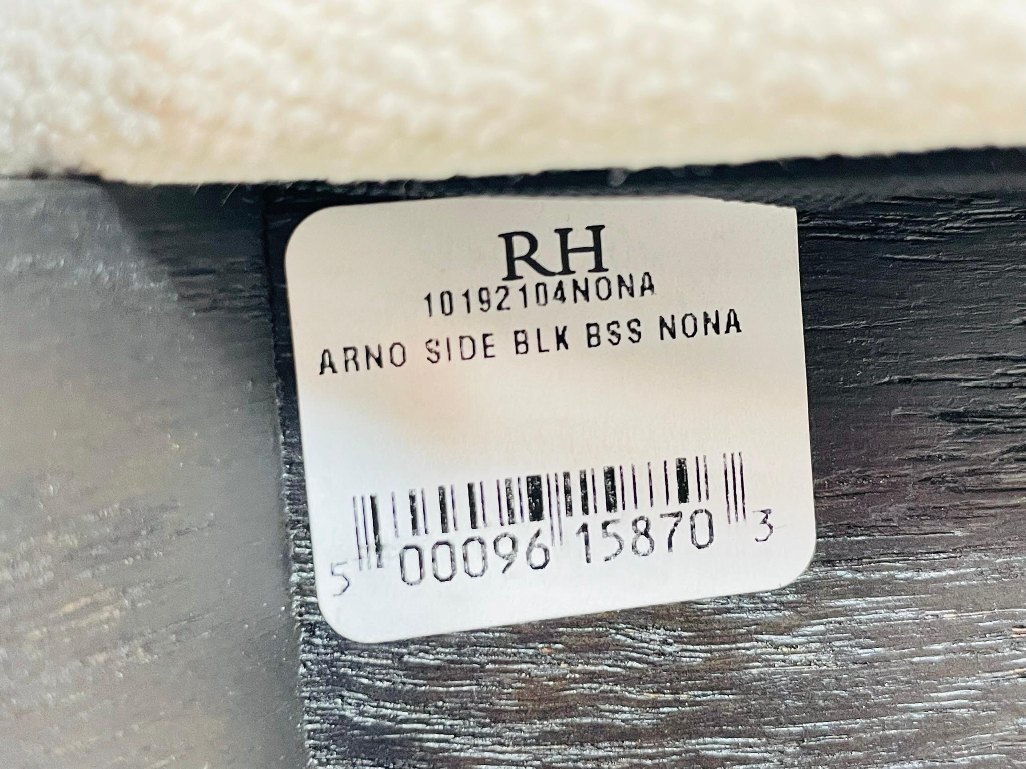 Set di 10 sedie da pranzo Arno di RH in lino chiaro e legno ebanizzato in vendita 13