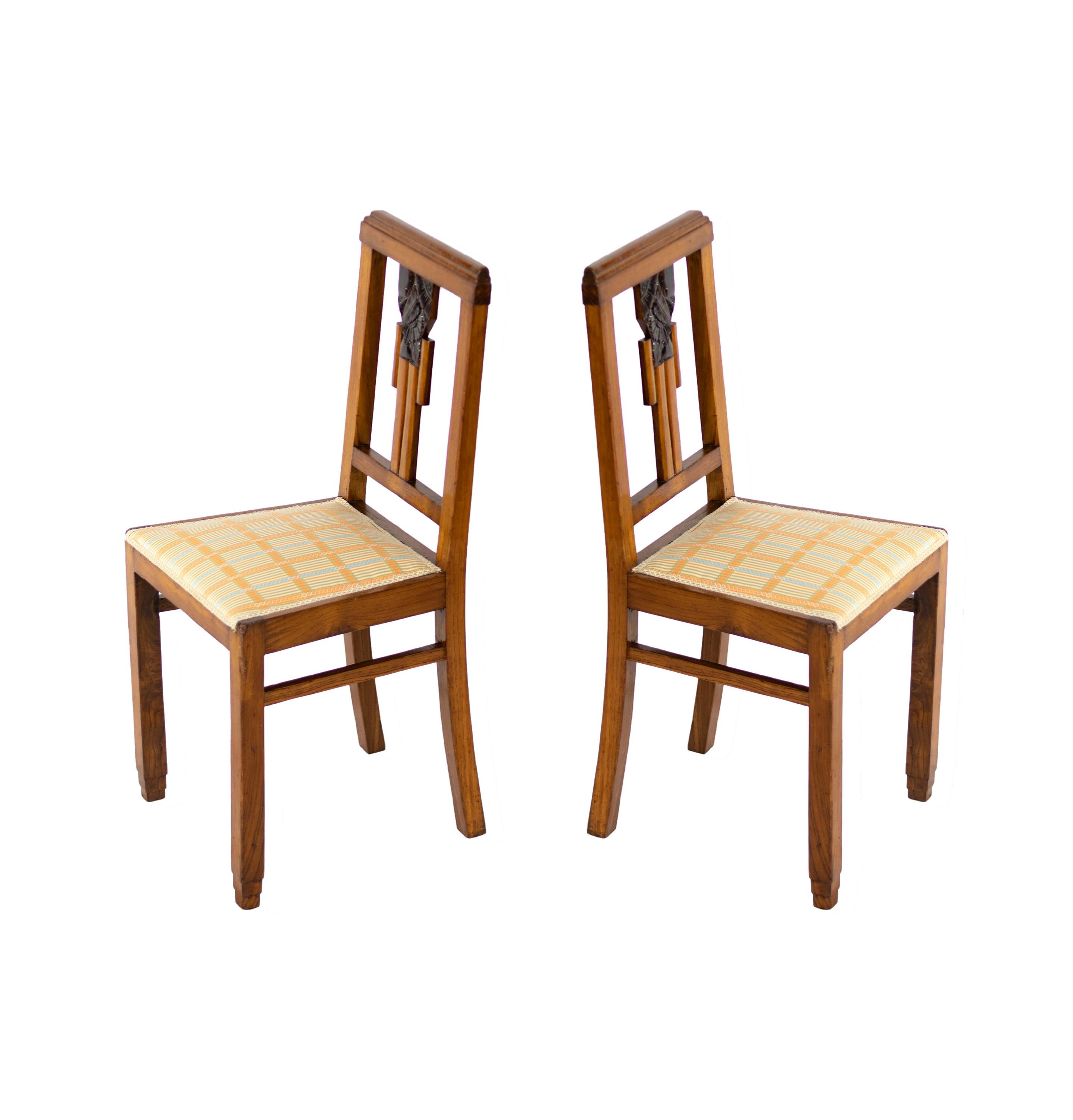 Tessuto Set di 10 sedie Art Deco, (1939-1949), Portogallo in vendita