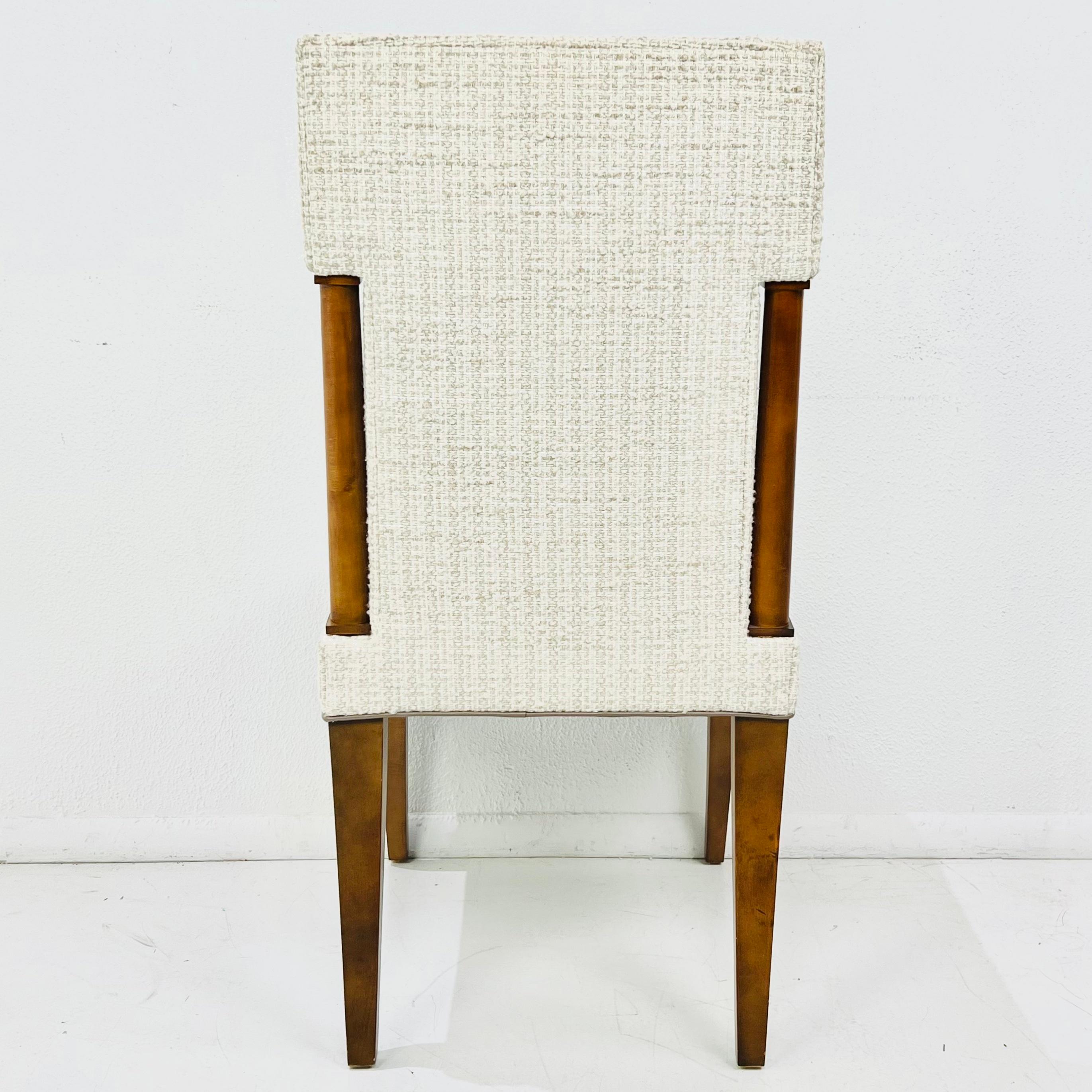 Ensemble de 10 chaises de salle à manger Art Déco, tapissées de tissu HOLLY HUNT en vente 3