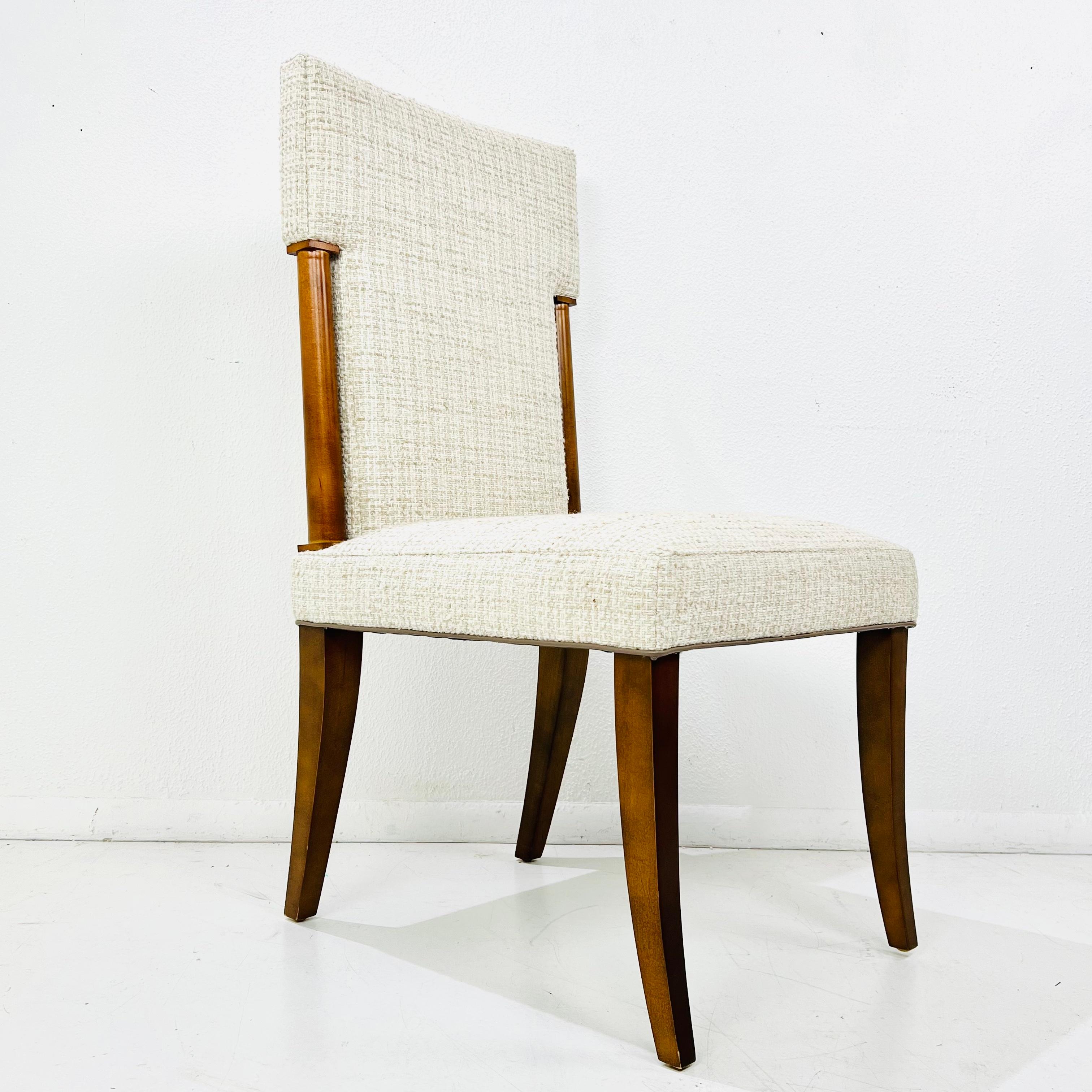 Ensemble de 10 chaises de salle à manger Art Déco, tapissées de tissu HOLLY HUNT Bon état - En vente à Dallas, TX