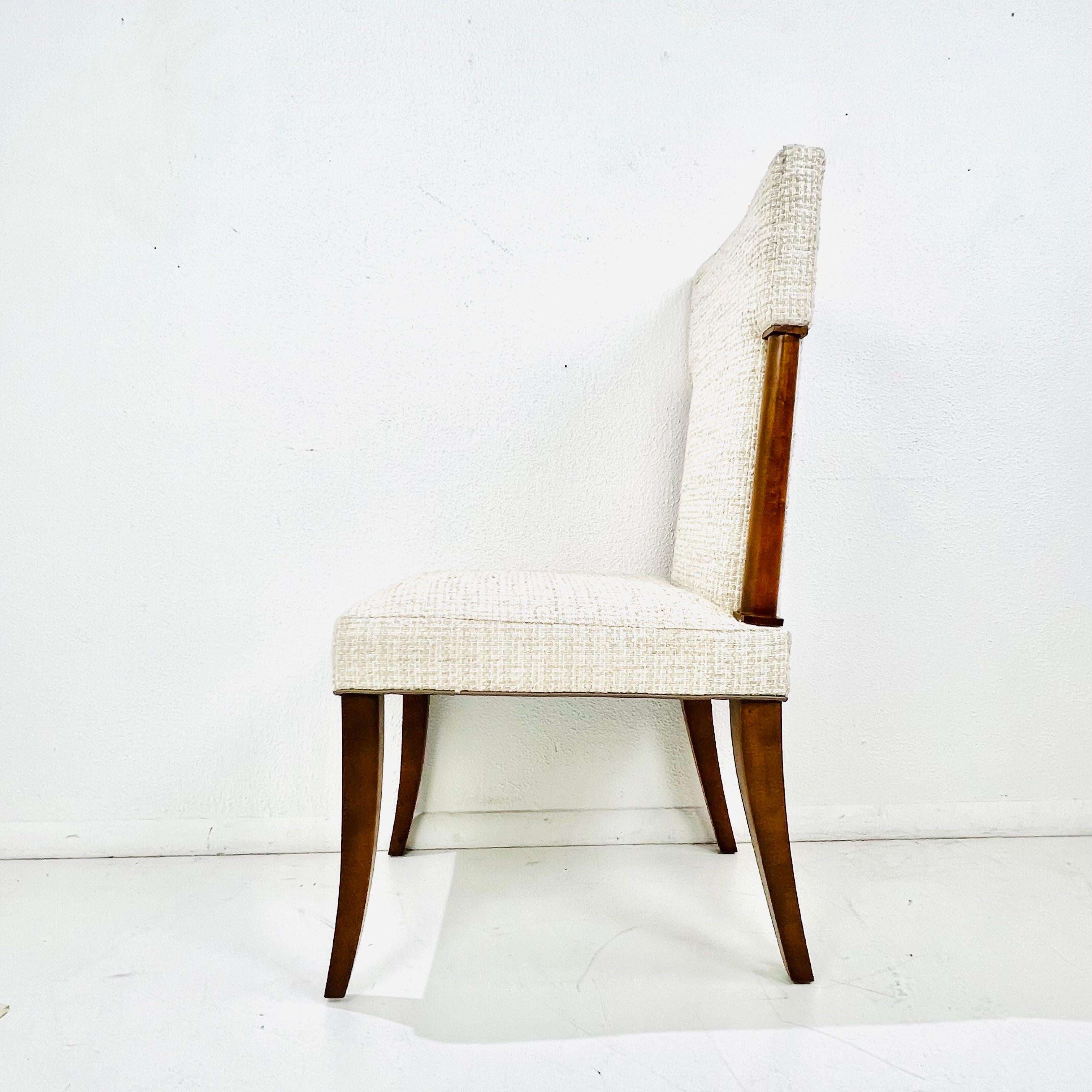 Tissu Ensemble de 10 chaises de salle à manger Art Déco, tapissées de tissu HOLLY HUNT en vente