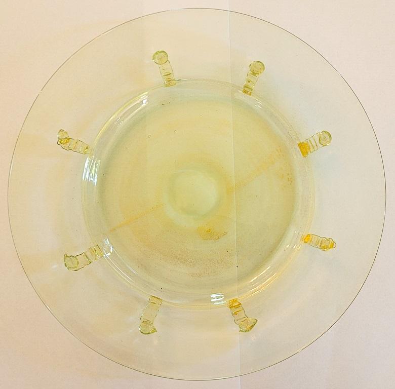 Set of 10 Art Deco Salviati Gold Inclusion Dessert Plates 6