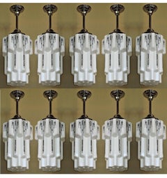 Set of 10 Art Deco Skyscraper Fixtures, c.1930