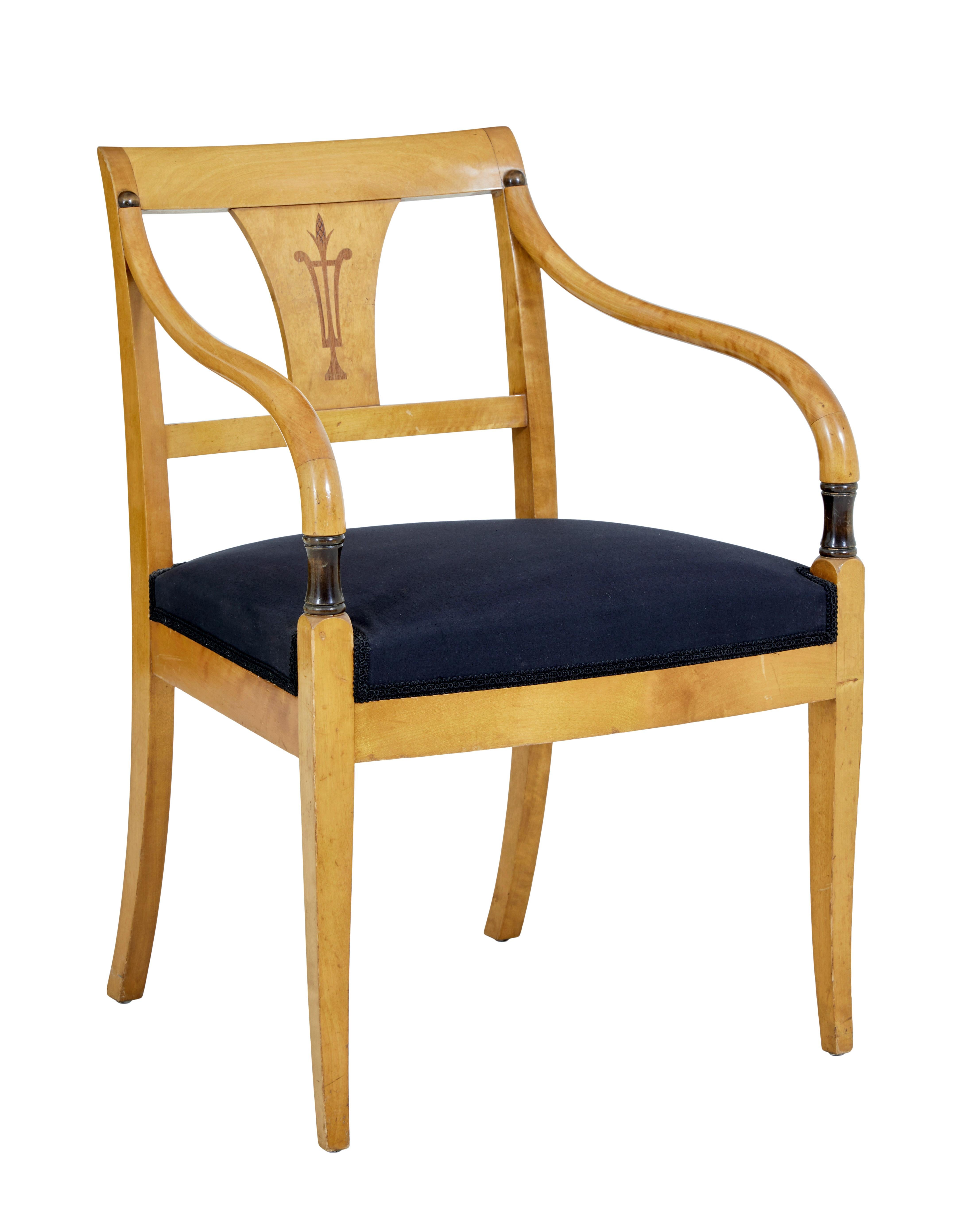20th Century Set of 10 Art Deco Swedish birch dining armchairs