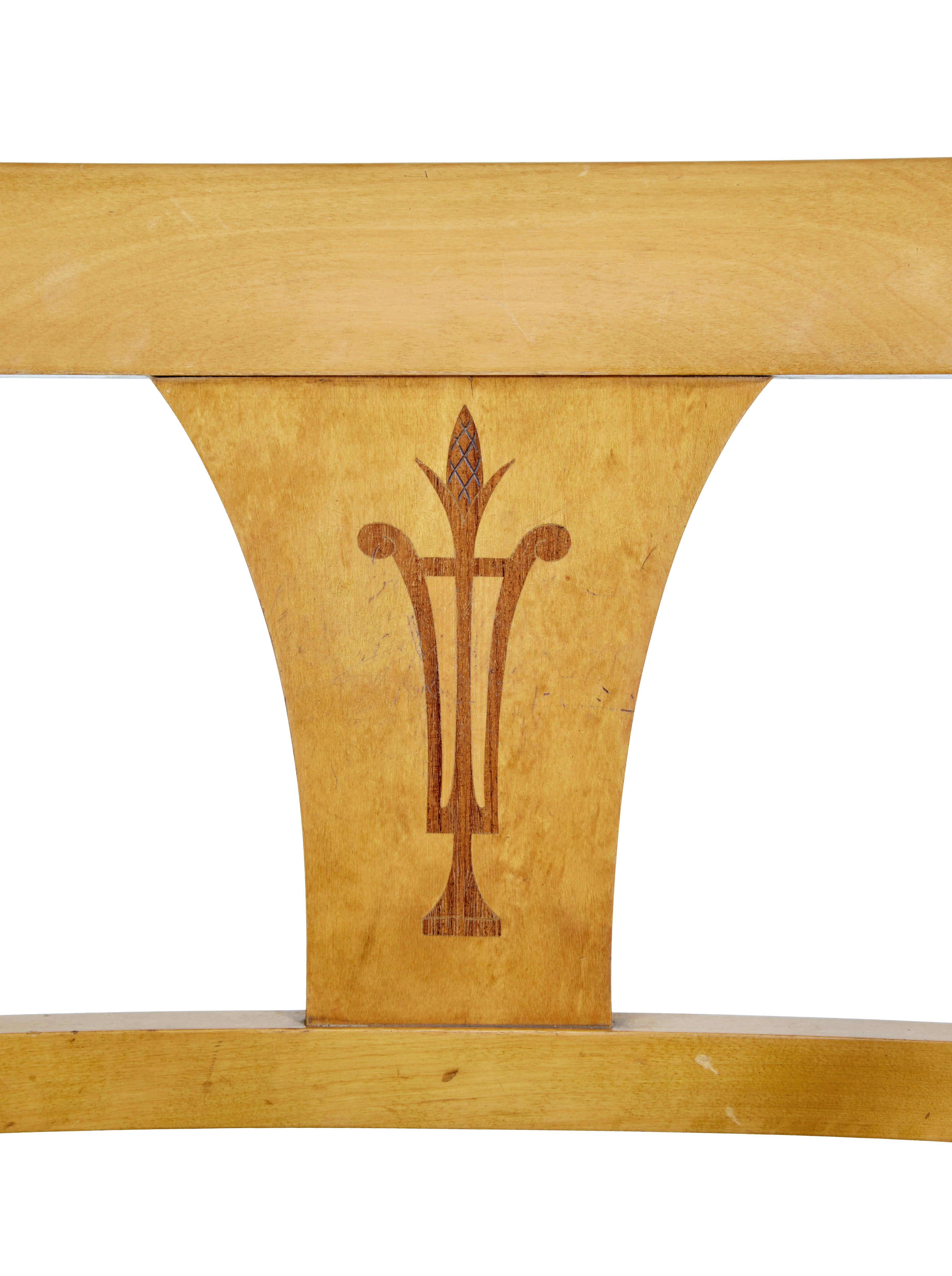 Birch Set of 10 Art Deco Swedish birch dining armchairs