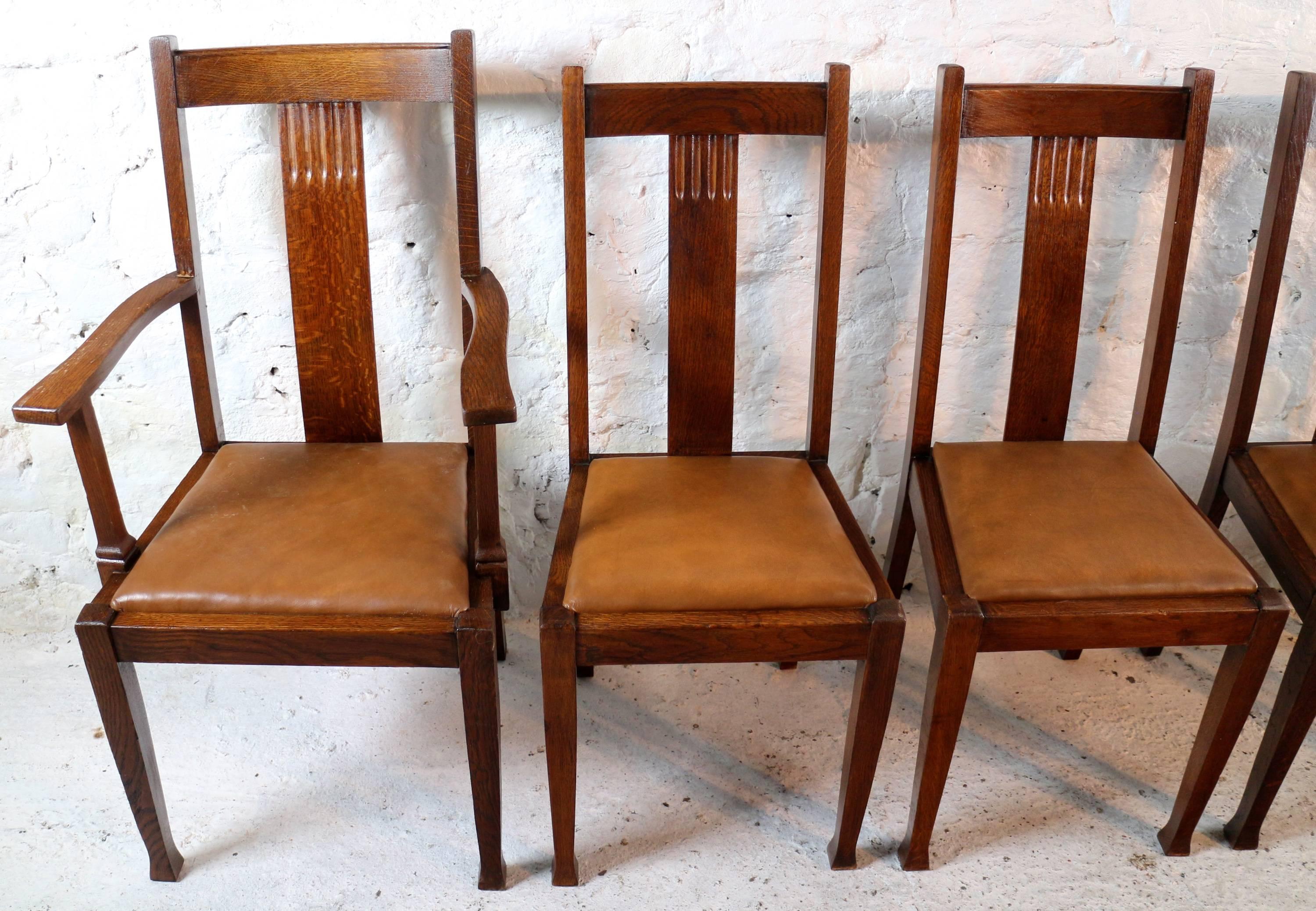 oak dining chairs with leather seats