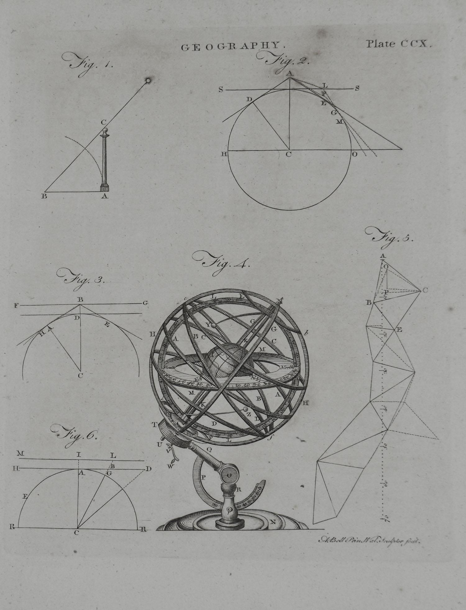 Late 18th Century Set of 10 Astronomy Prints by A.Bell, 18th Century