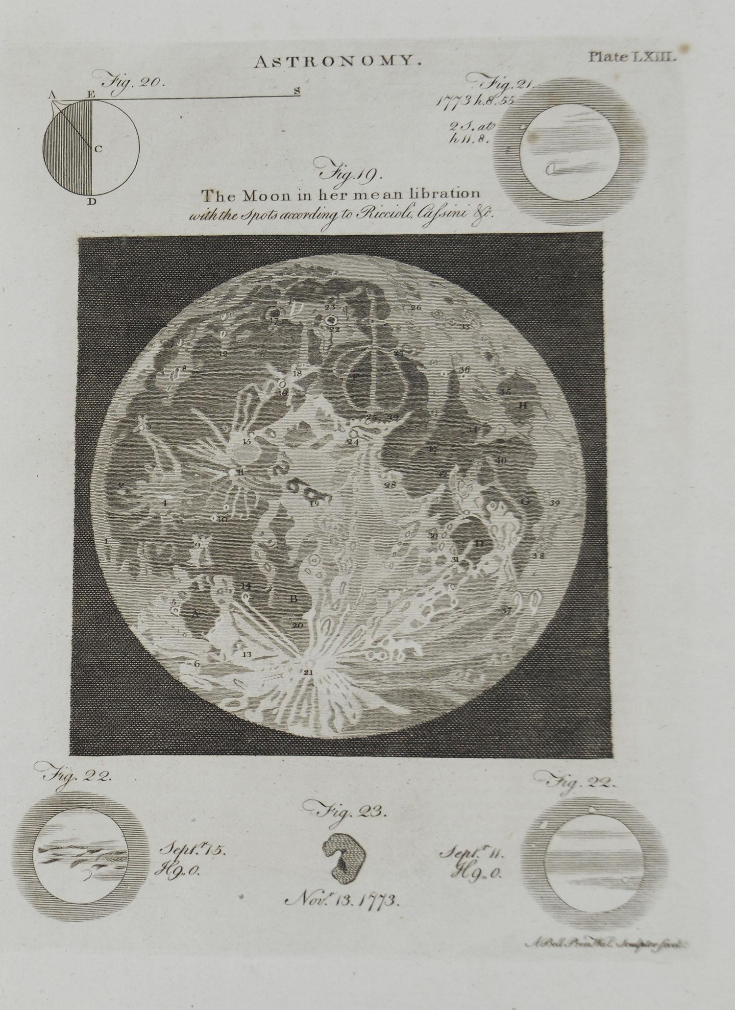 Paper Set of 10 Astronomy Prints by A.Bell, 18th Century