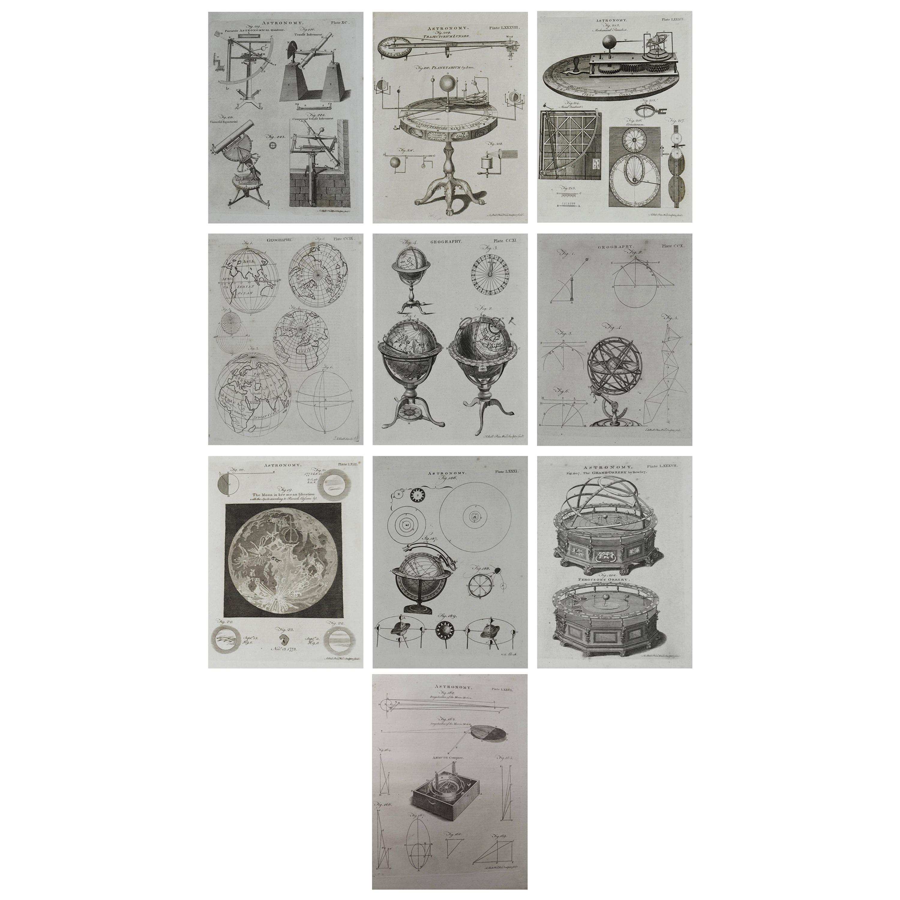 Set of 10 Astronomy Prints by A.Bell, 18th Century