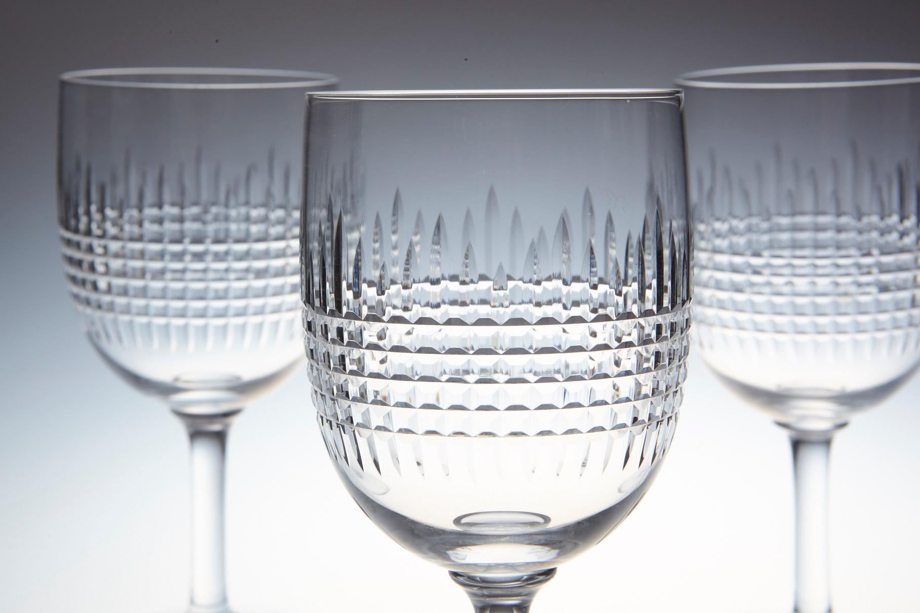 20th Century Set of 10 Baccarat Crystal 'Nancy' Pattern Red Wine Glasses, circa 1950s