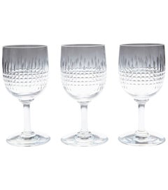 Set of 10 Baccarat Crystal 'Nancy' Pattern Sherry Glasses, circa 1950s