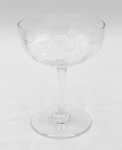 Set of 10 Baccarat Montaigne Optic Champagne Coupes or Sherbets