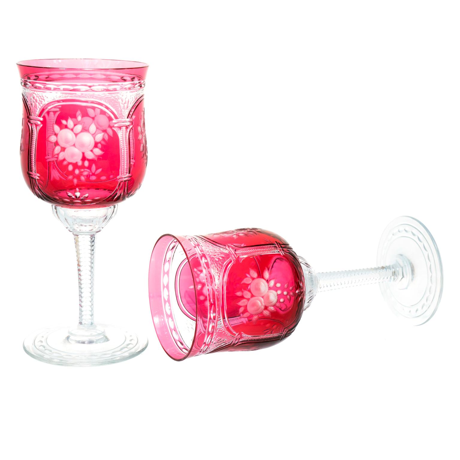 Set von 10 Baccarat-Wasserkelchen mit „Vallee“-Muster im Angebot 1